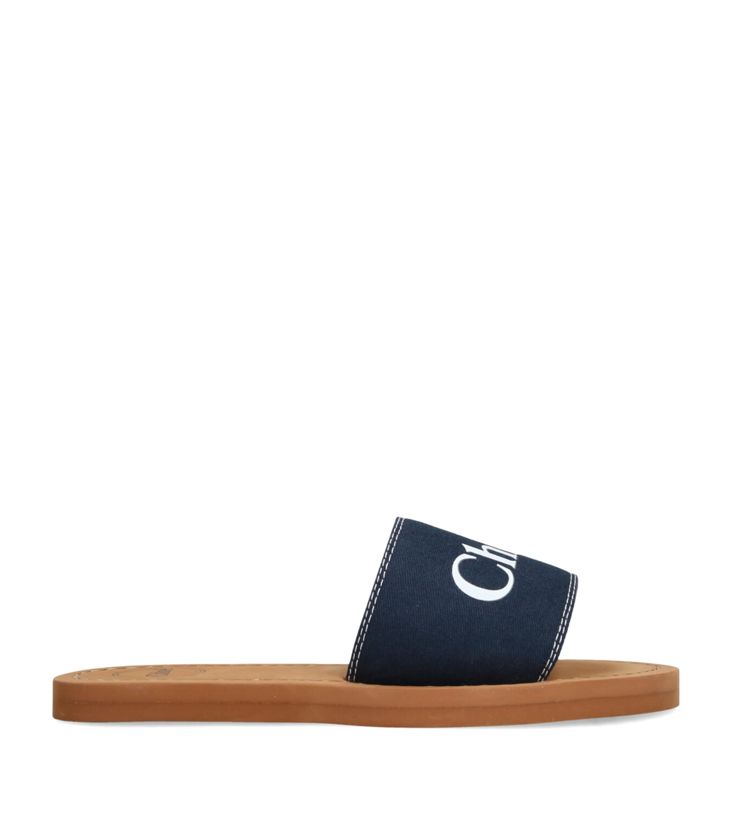Chloé Kids Canvas Logo Slides | Girls Shoes | Sandals | Designers | Chloé | 5219