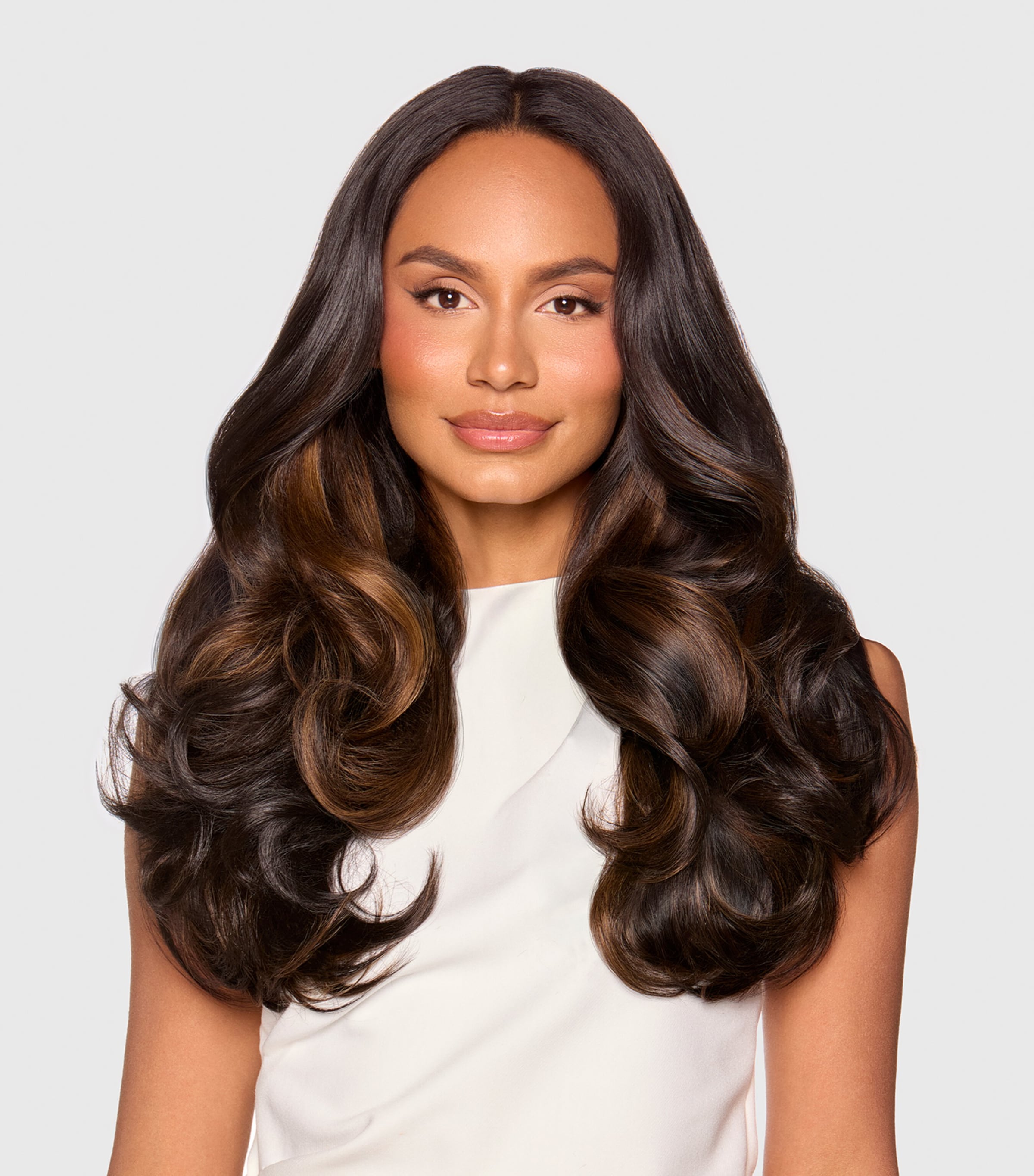 Beauty Works x Huda BARELY THERE Mix & Match Duo Clip-In Hair Extensions (20") ARABIA DOLL Image 6