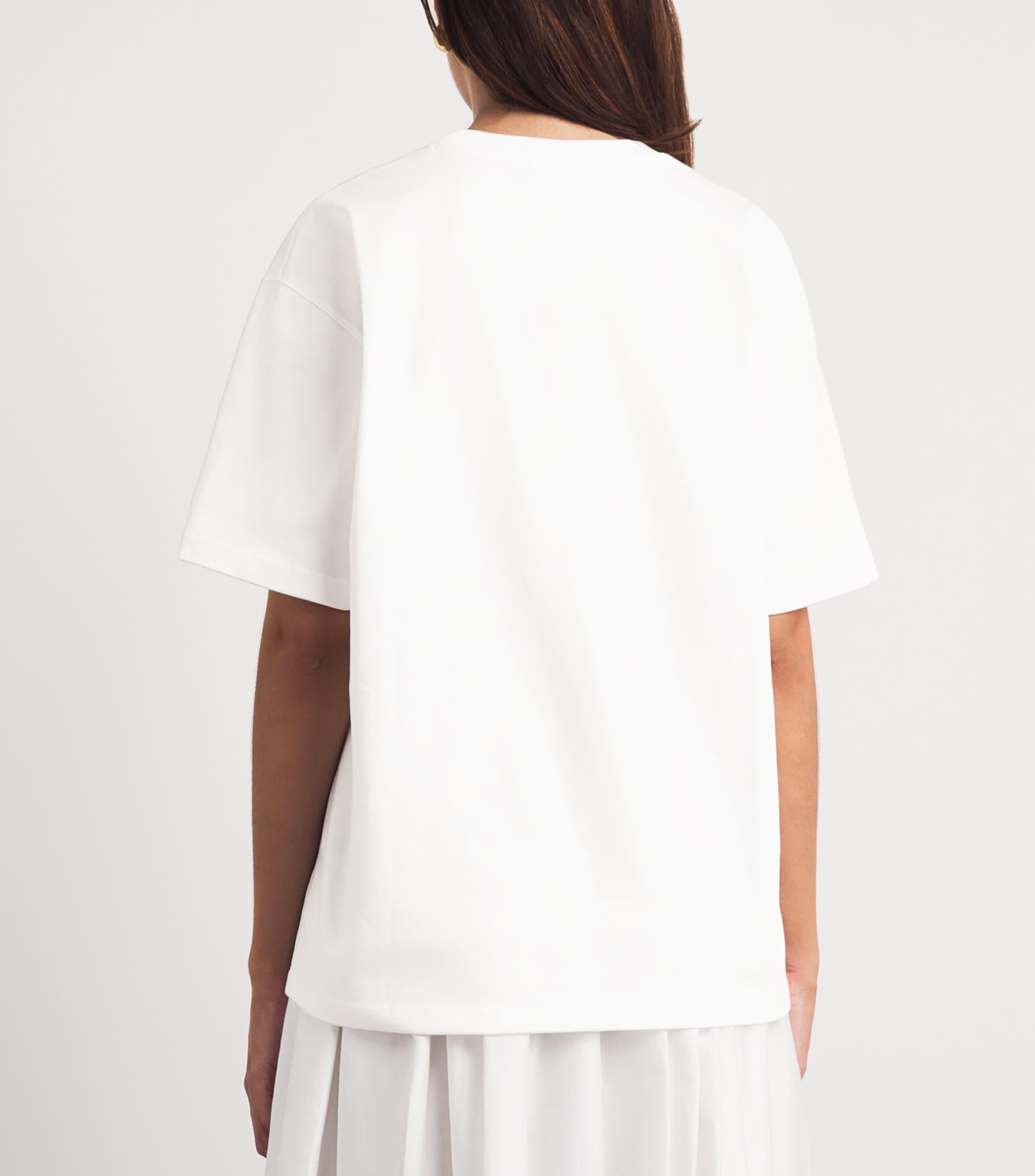 GANNI Womens Organic Cotton Logo T-Shirt Bright White Image 5