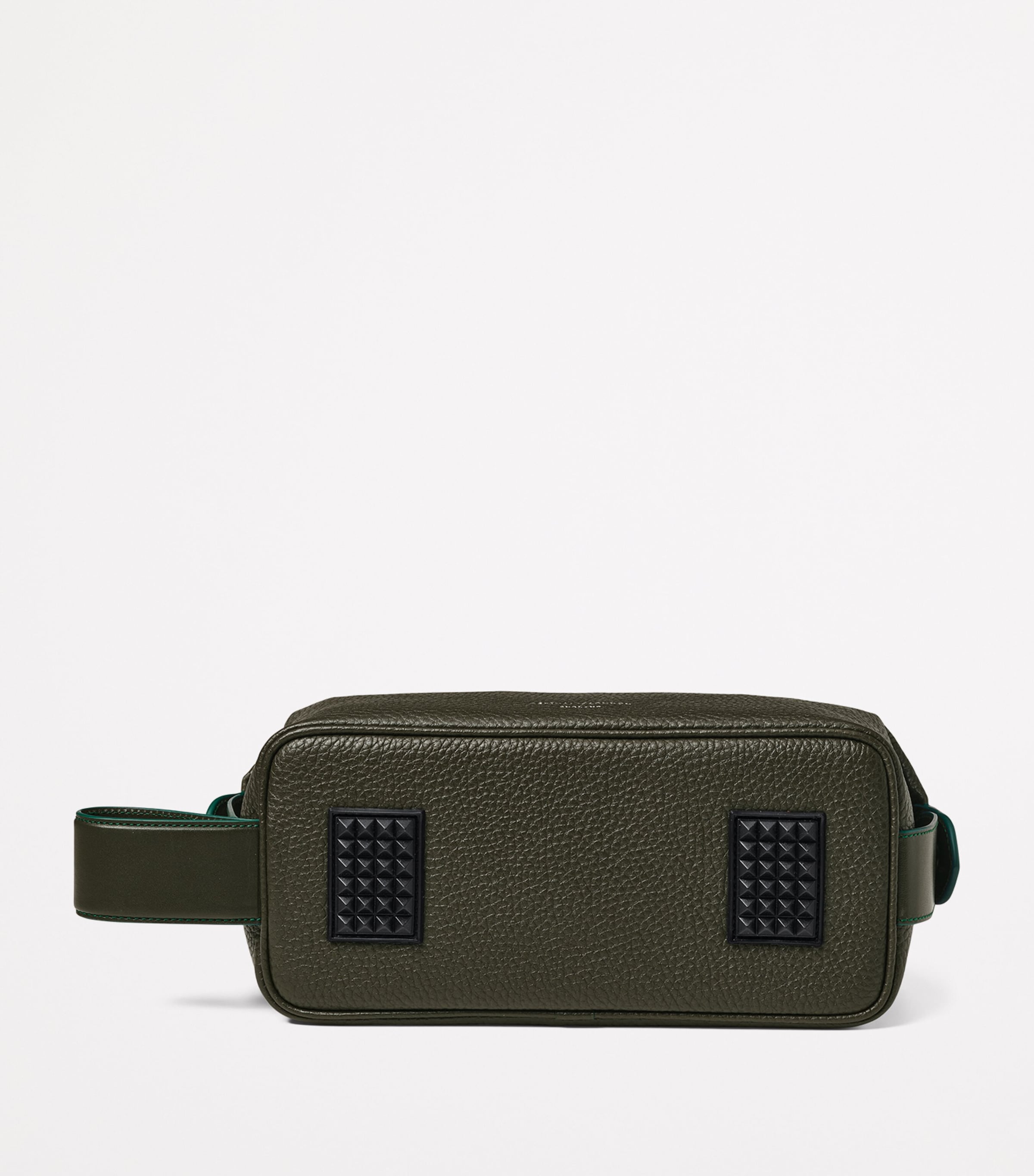 Leather Reporter Wash Bag FORESTGREEN Image 4