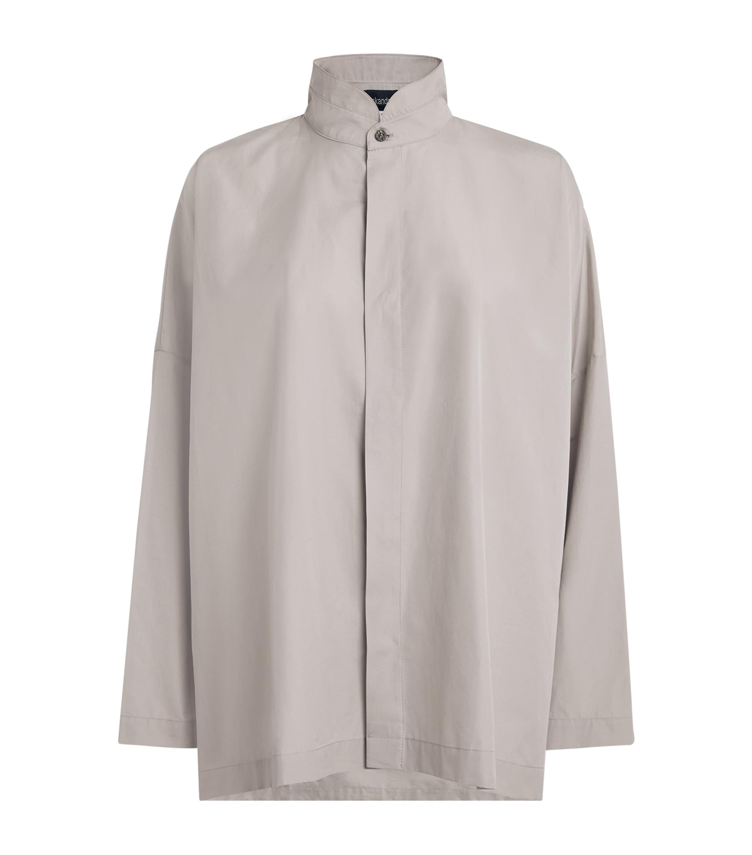 ESKANDAR DOUBLE STAND-COLLAR SHIRT 