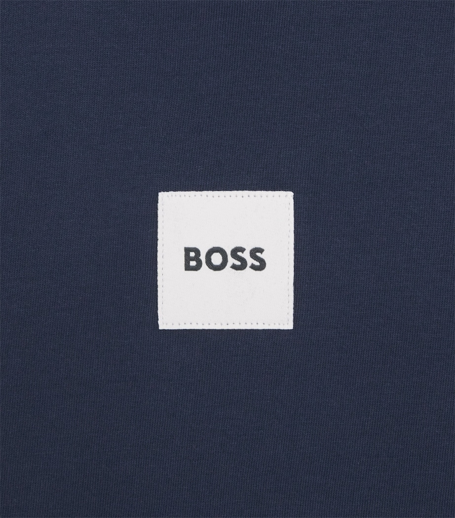 BOSS Kidswear Cotton Logo Patch T-Shirt (4-16 Years) Navy Image 3