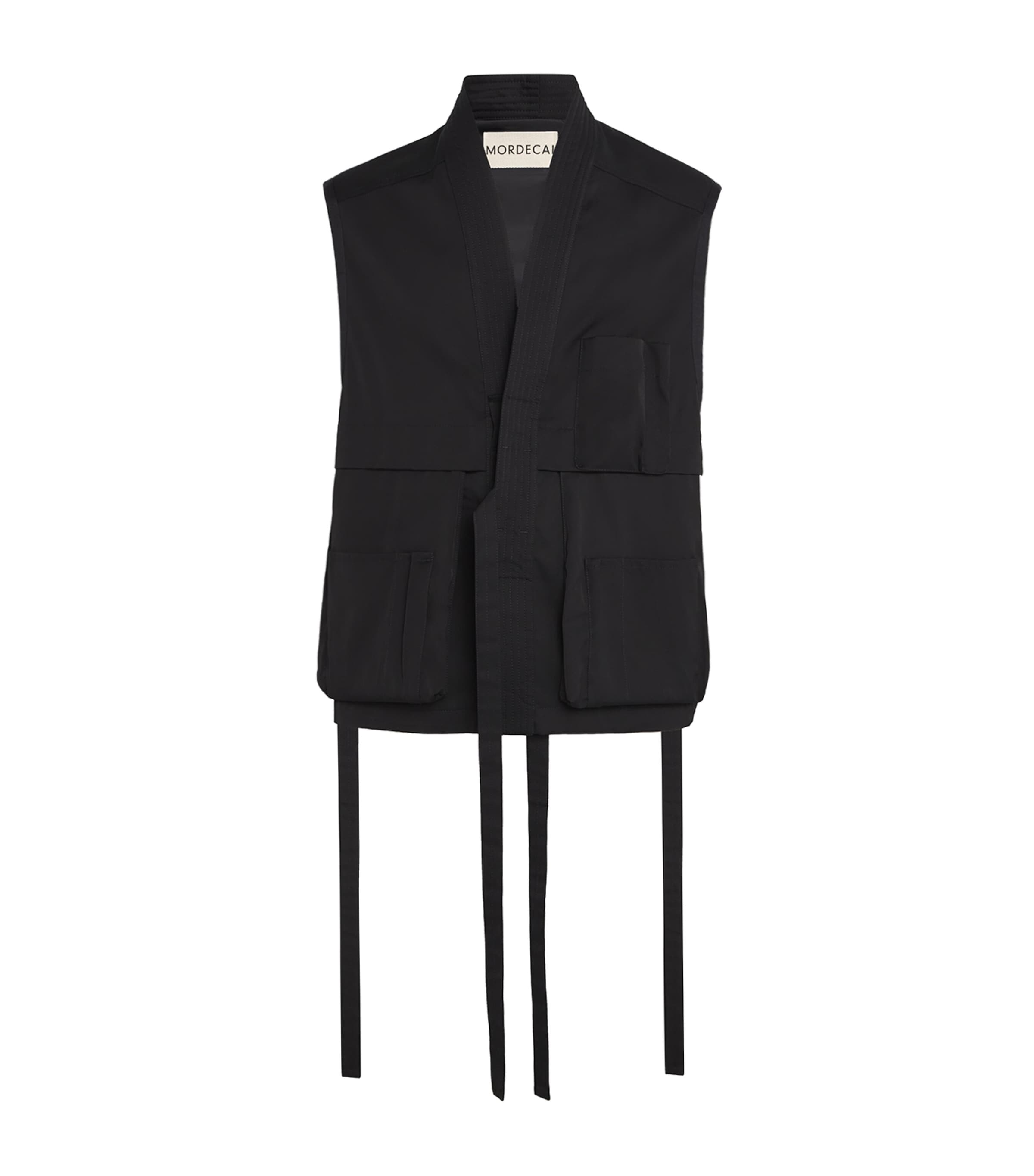 Shop Mordecai Kimono Vest In Black