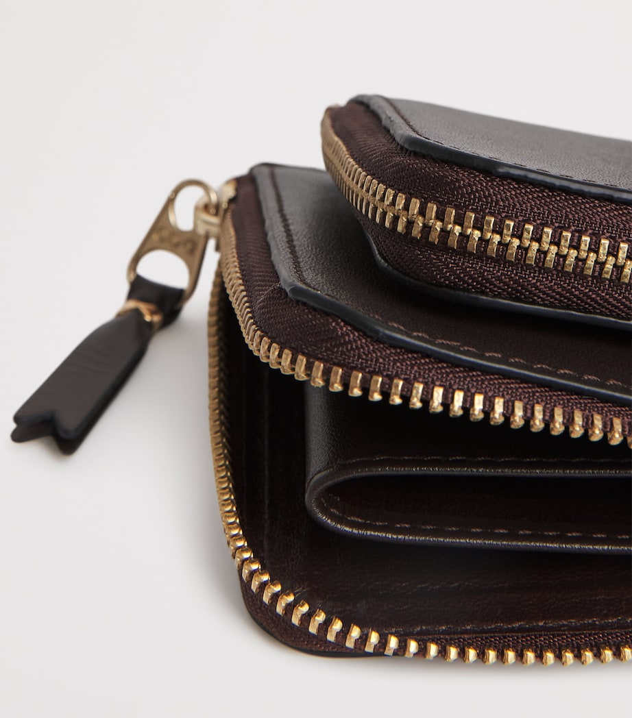Comme Des Garçons Wallet Small Leather Outside Pocket Wallet Brown Image 2