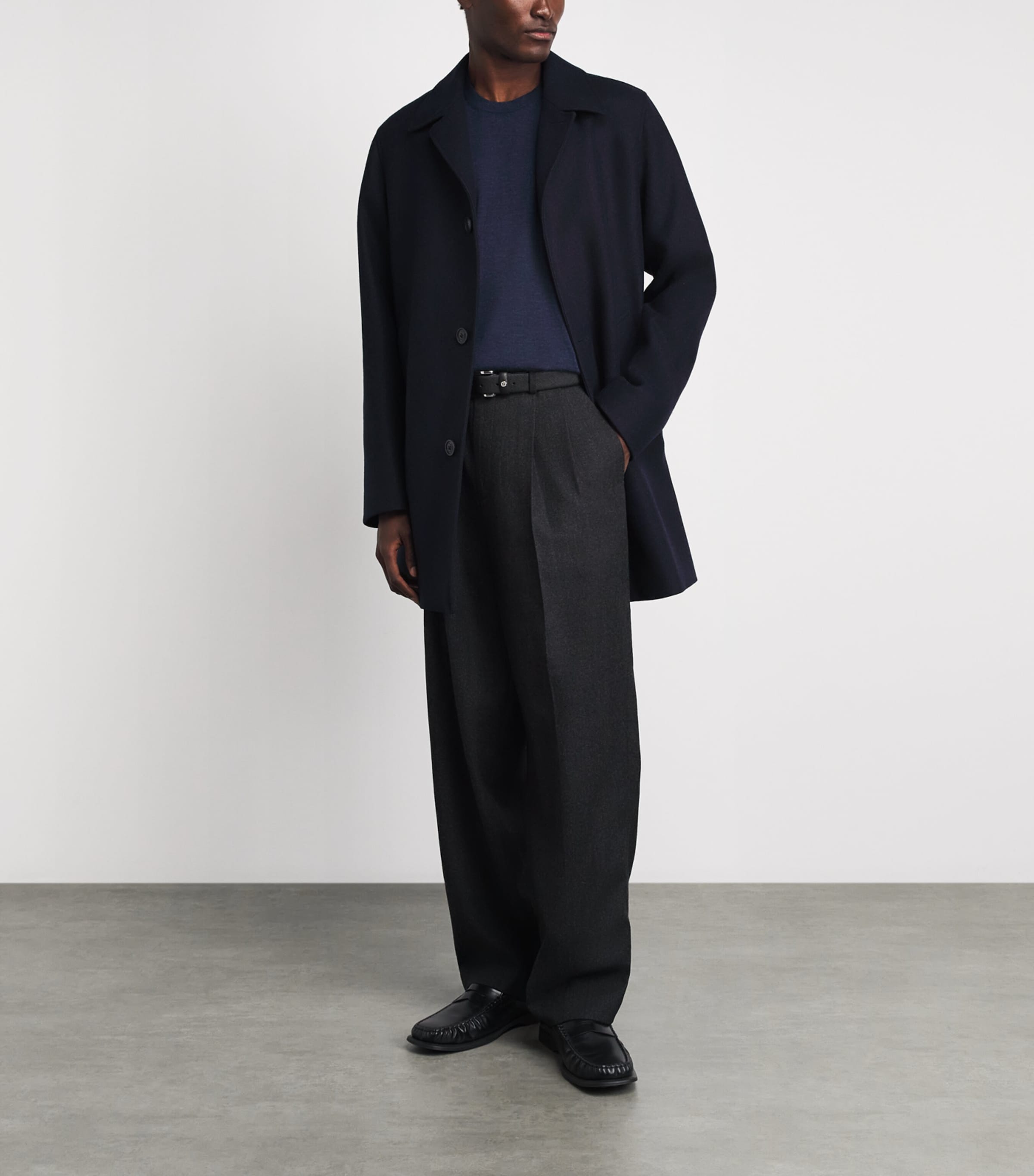 Herno Mens Virgin Wool Coat Image 2