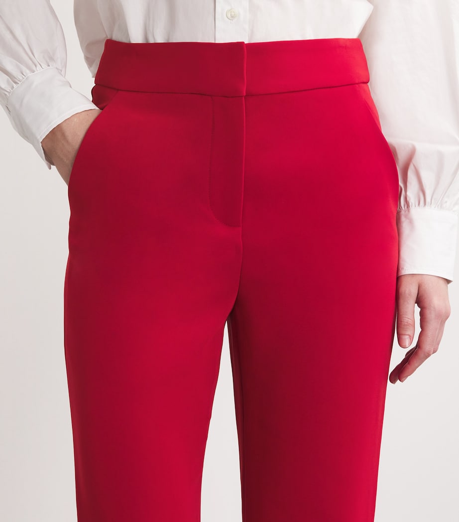 Flared Lebone Tailored Trousers R0023 CRIMSON Image 6
