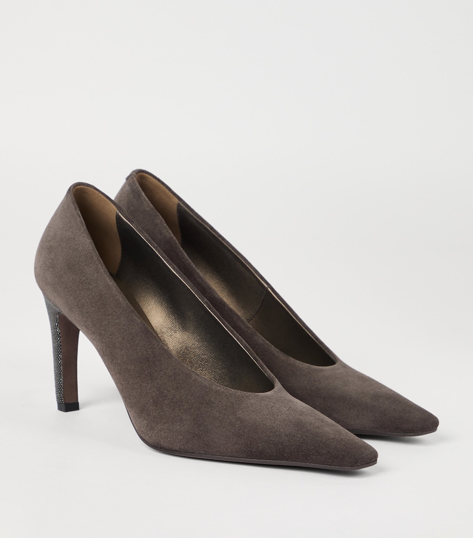 Suede Monili Pumps 85 C7284 Image 3