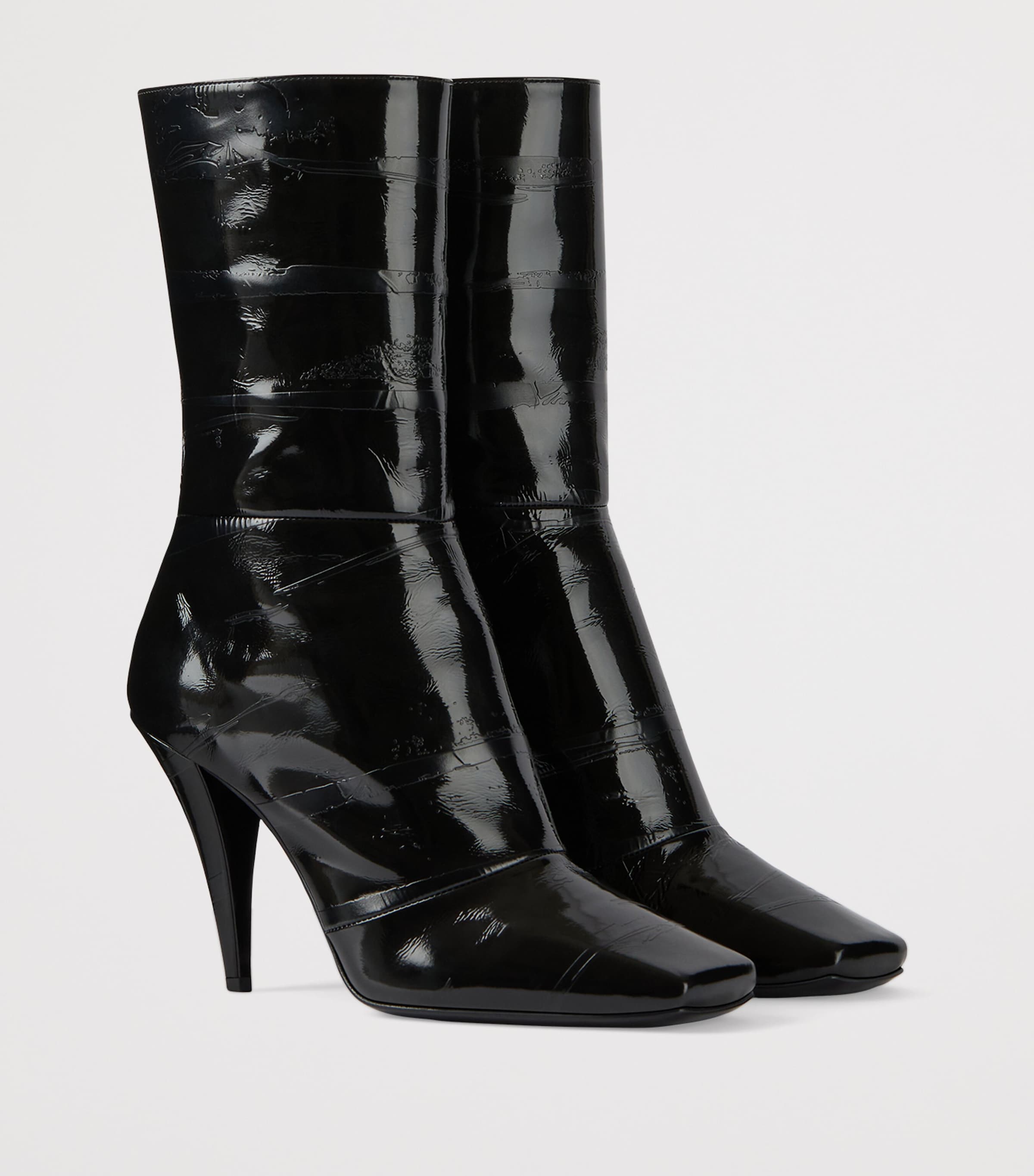 Givenchy Patent	Leather Ankle Boots 95 Black Image 3