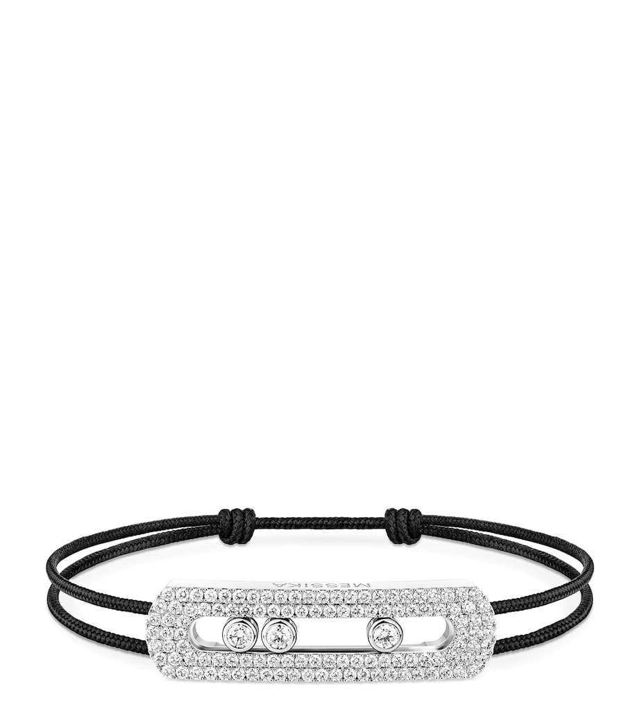 Messika Move Titanium and Diamond Pavé Large Cord Bracelet (1.85ct) Titanium Image 1