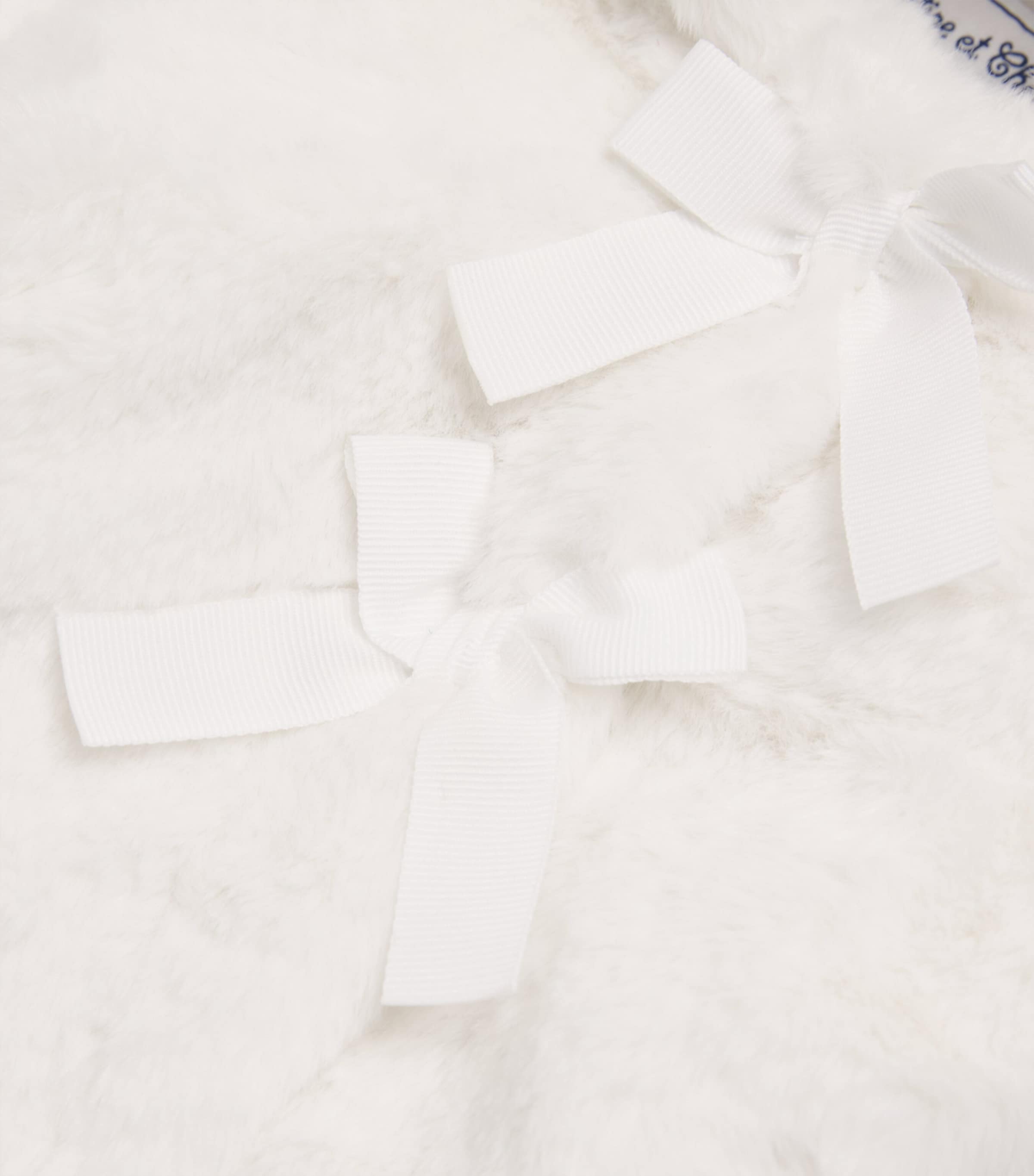 Faux Fur Hooded Coat (3 Months - 4 Years) 13NACRE Image 3