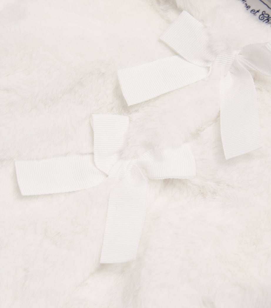 Faux Fur Hooded Coat (3 Months - 4 Years) 13NACRE Image 3