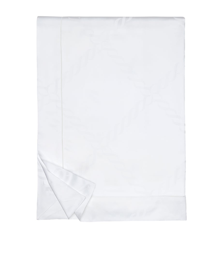 Treccia King Duvet Cover (230cm x 220cm) WHITE Image 1