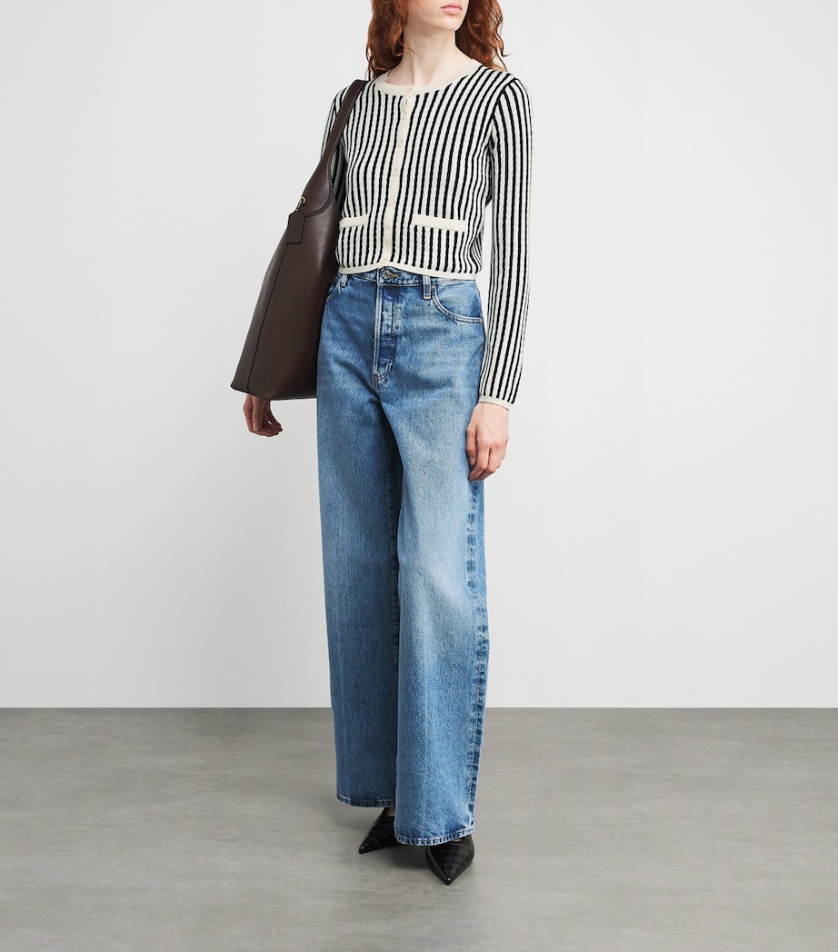 The Cable Cardigan NAVY MULTI Image 2