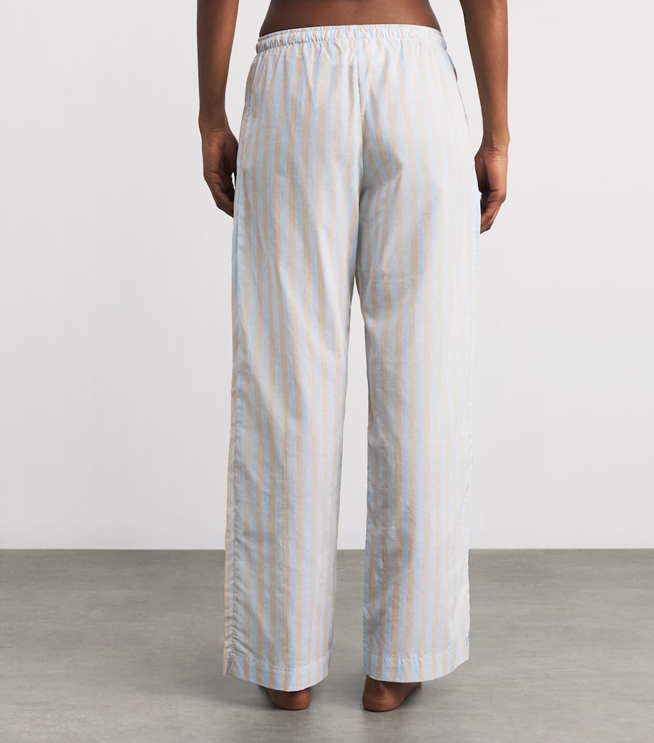 Derek Rose Womens Cotton Amalfi 21 Lounge Trousers Blue Image 4