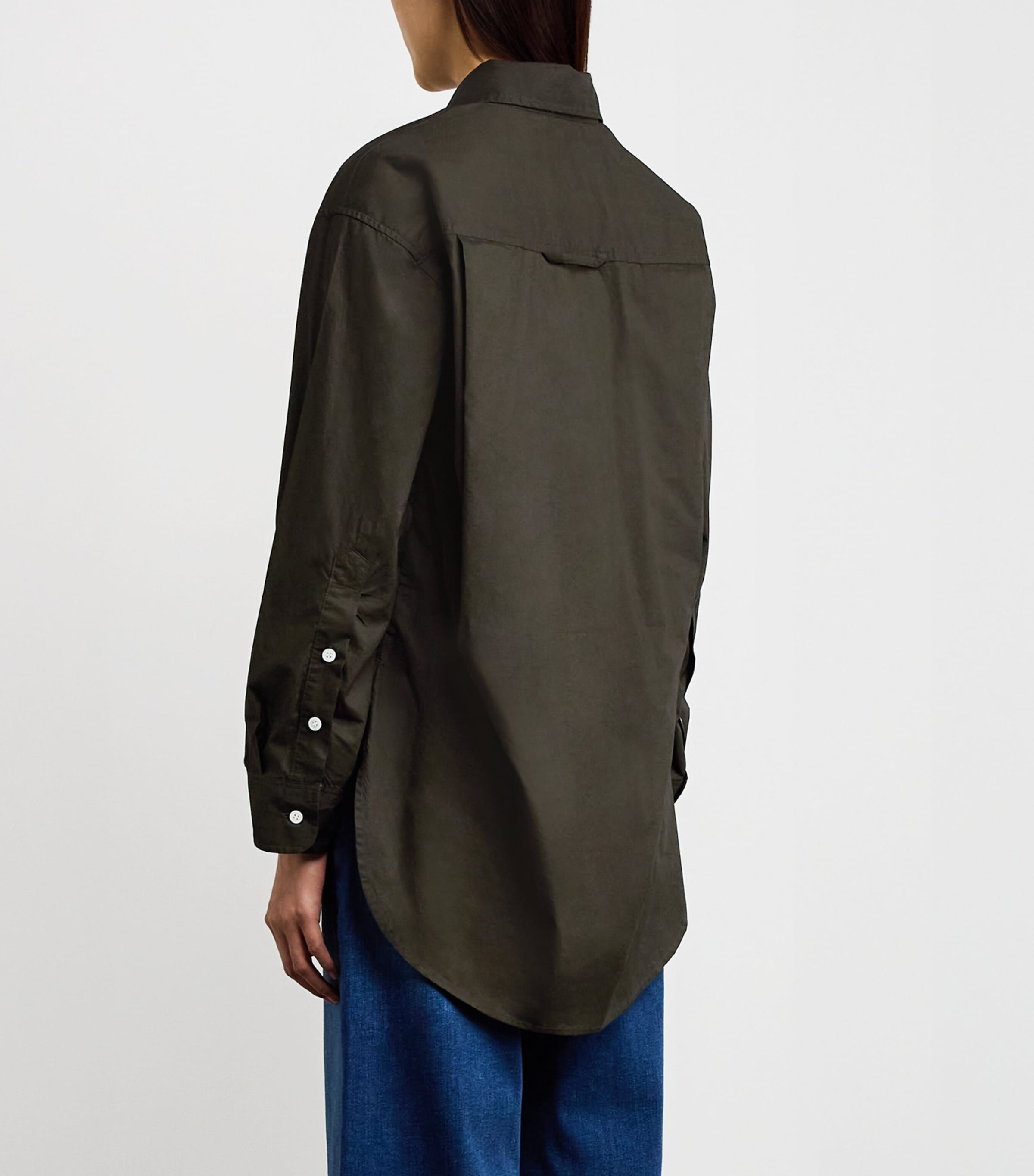Cotton Kayla Shirt DARK OLIVE Image 4