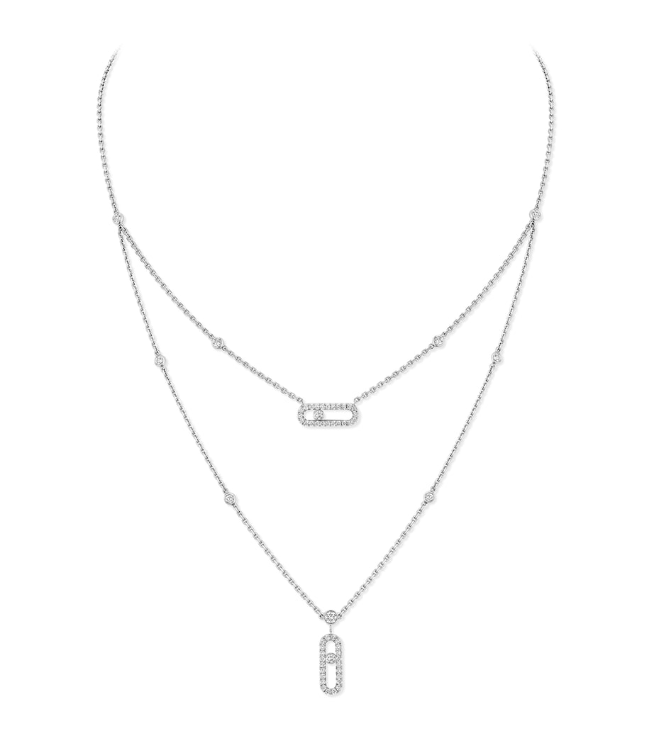 Messika Move Uno White Gold and Diamond Pavé Necklace (0.60ct) White Gold Image 1