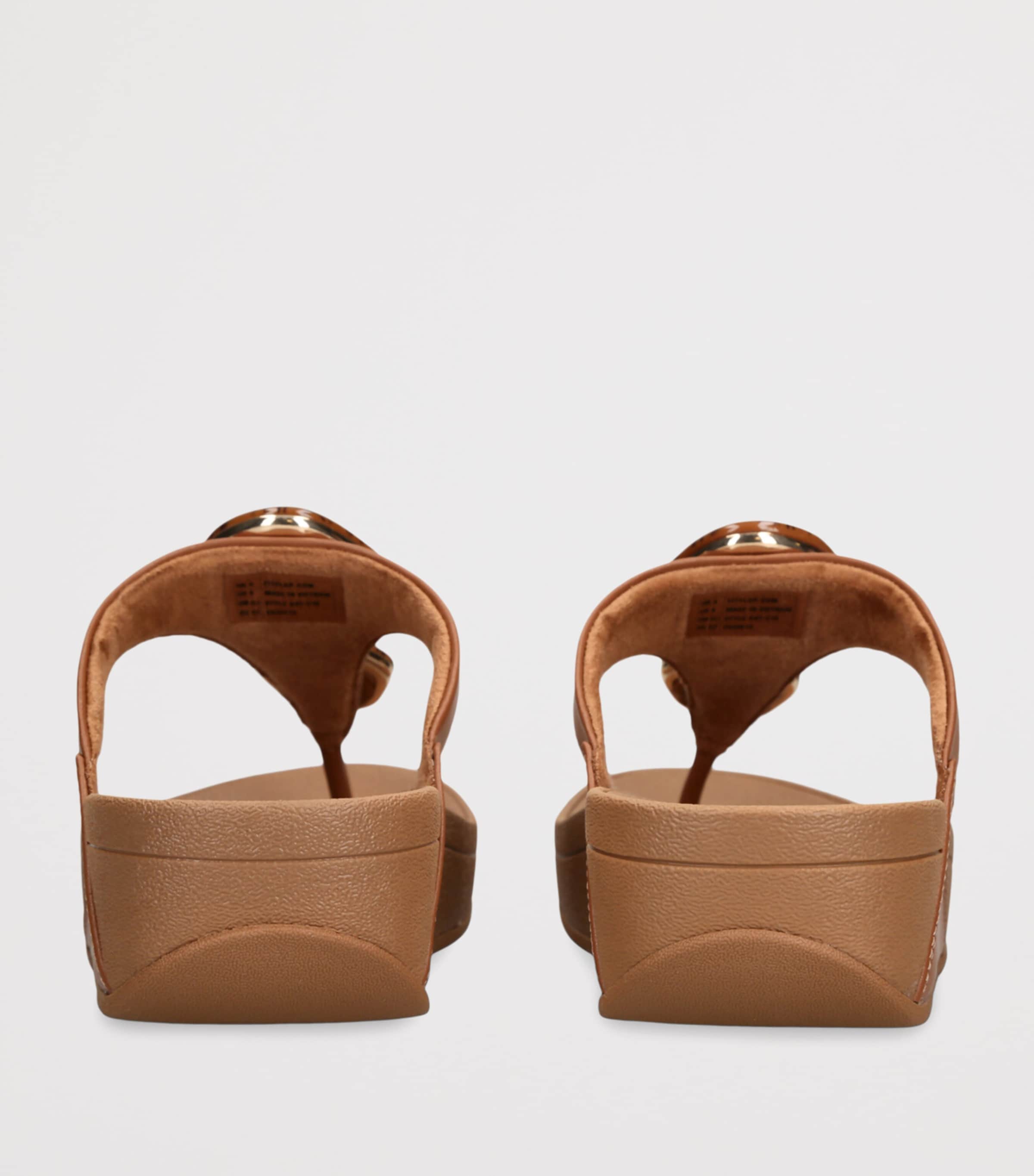 FitFlop Marble Stone Lulu Toe-Post Sandals 50 Tan Image 2