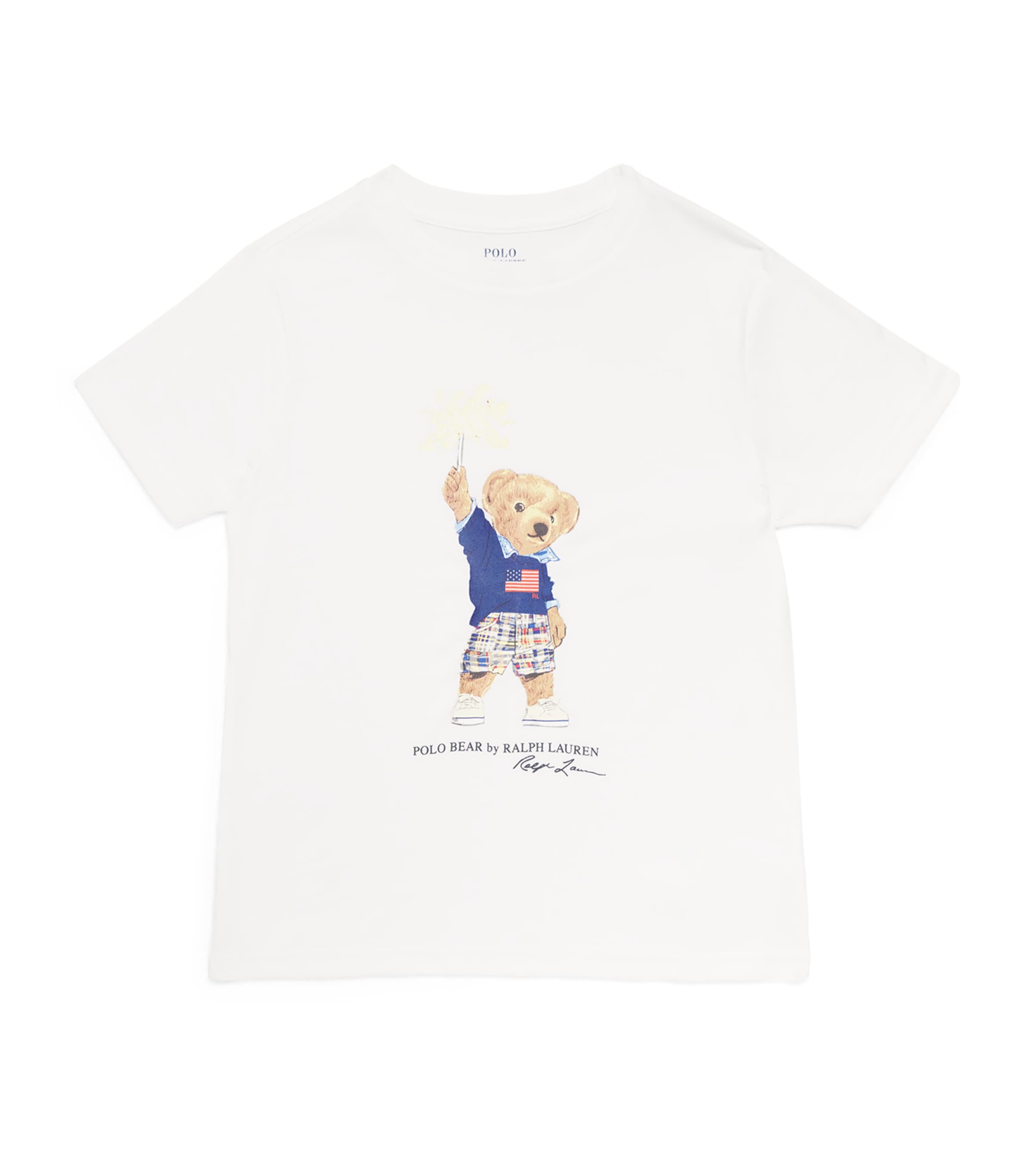 Ralph Lauren Cotton Polo Bear Graphic T-shirt In White