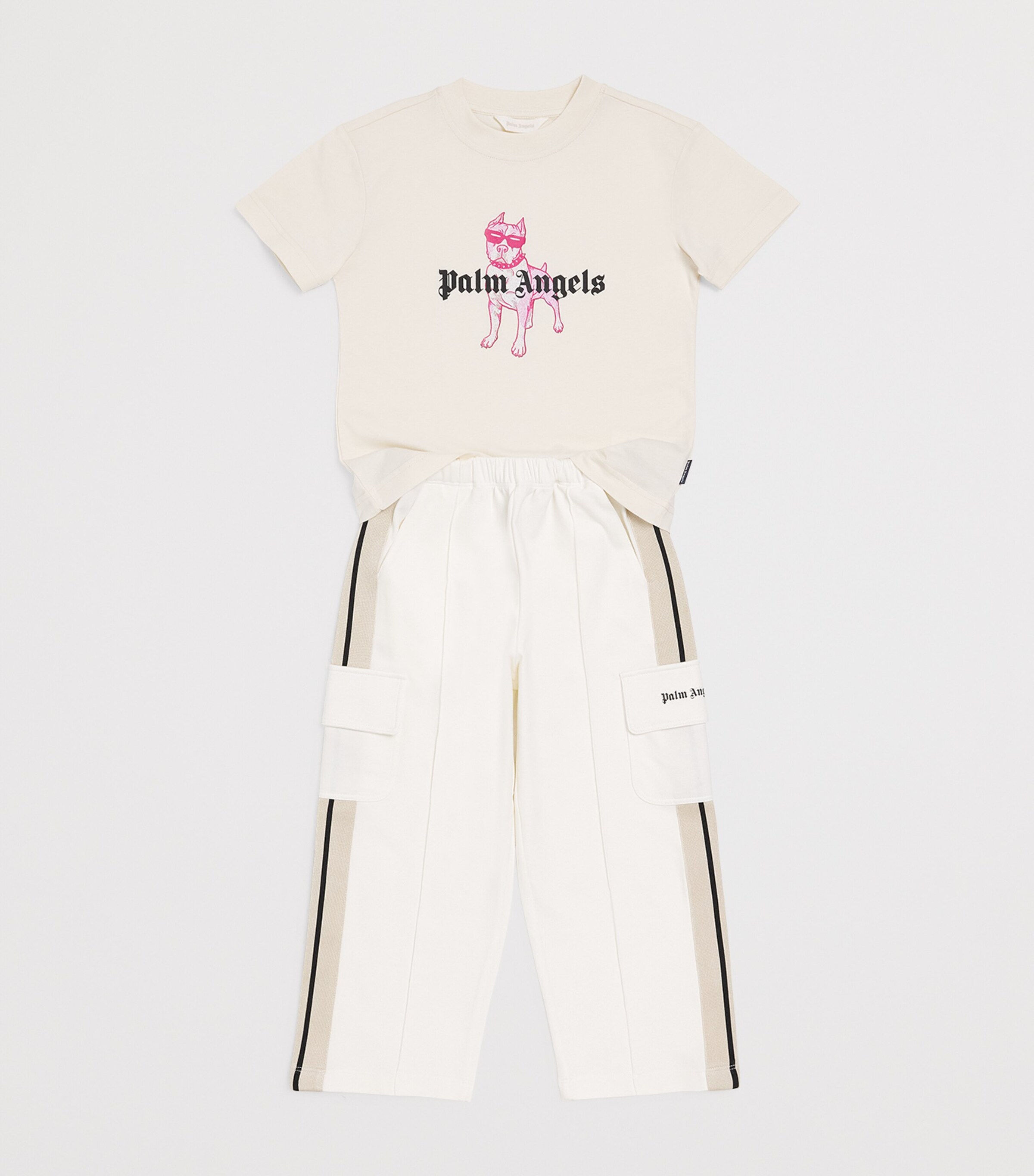 Palm Angels Kids Cotton Dog T-Shirt (4-12+ Years) White Image 3