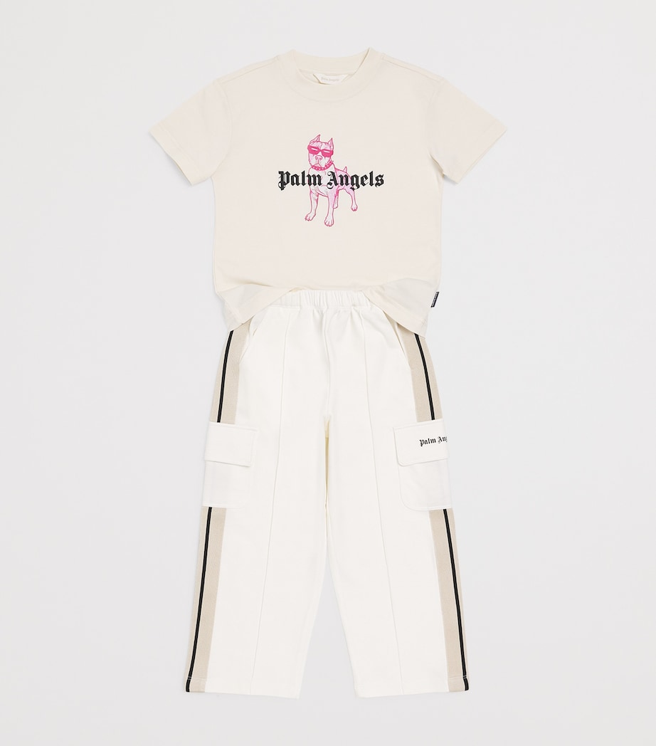 Palm Angels Kids Cotton Dog T-Shirt (4-12+ Years) White Image 3