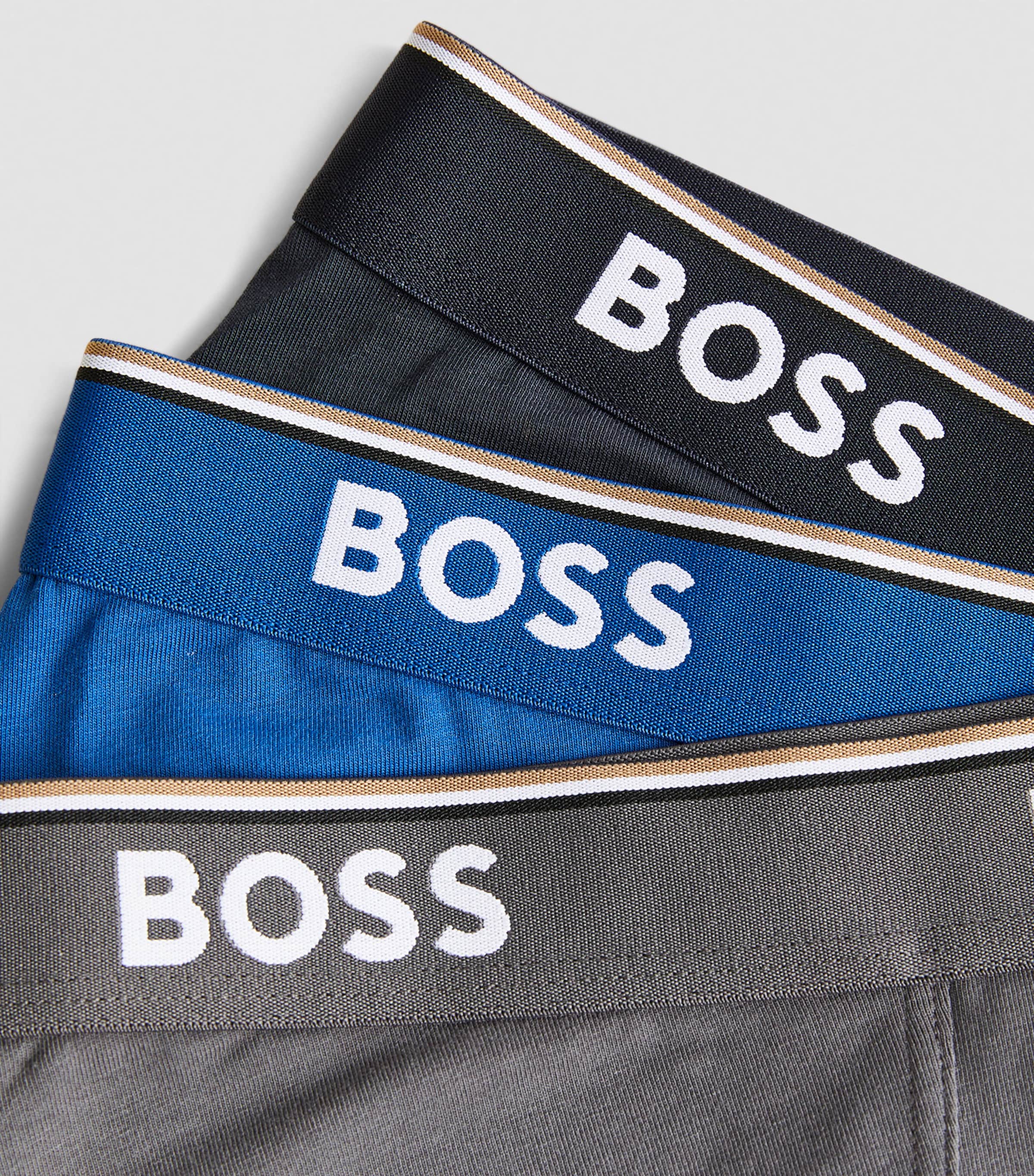 Stretch-Cotton Logo Trunks (Pack of 3) 487/BLUE MULTI Image 5