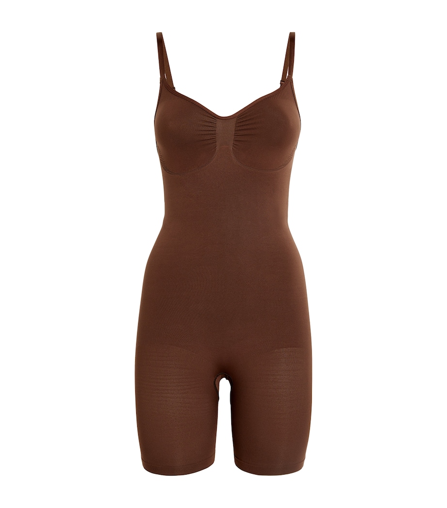 Seamless Sculpt Mid-Thigh Bodysuit COCOA Image 1