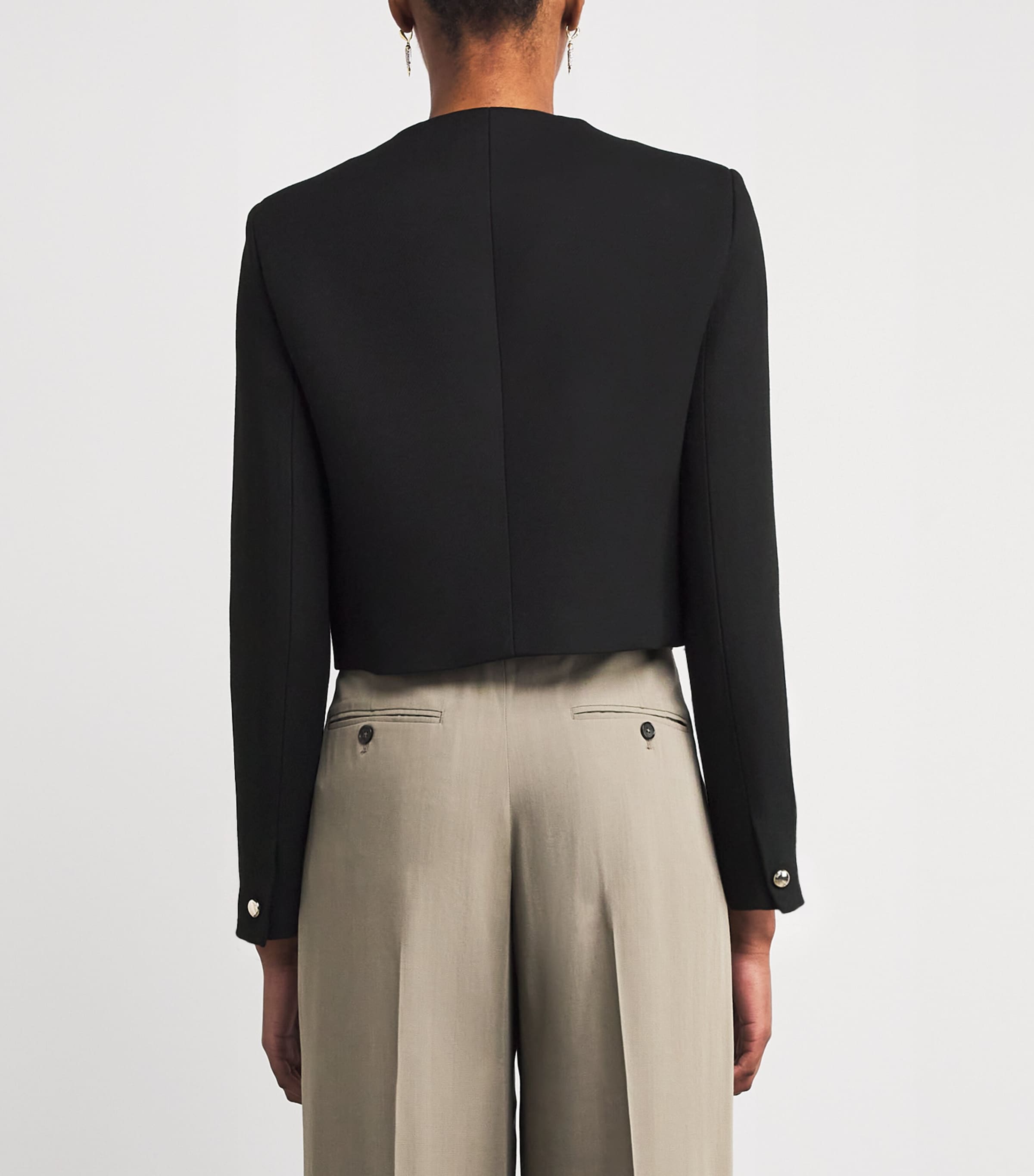 Cropped Spencer Jacket BLACK Image 4