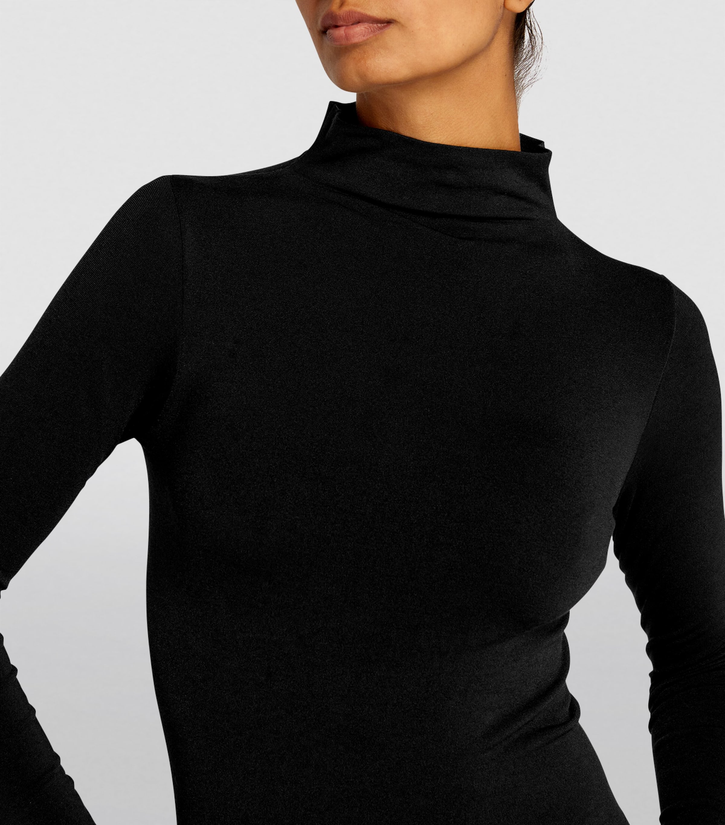 Seamless Rollneck Bodysuit 3009 BLACK Image 6