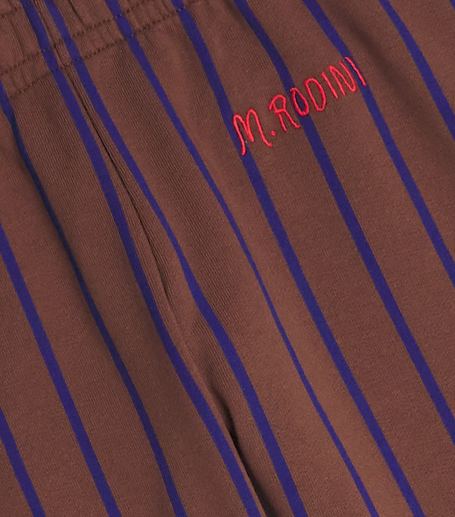 Organic Cotton Stripe Sweatpants (3-11 Years) BROWN Image 3