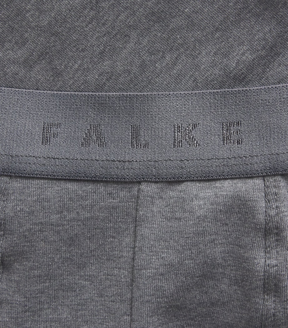 Falke Mens Egyptian Cotton Boxer Briefs (Pack of 2) Dark Grey Image 4
