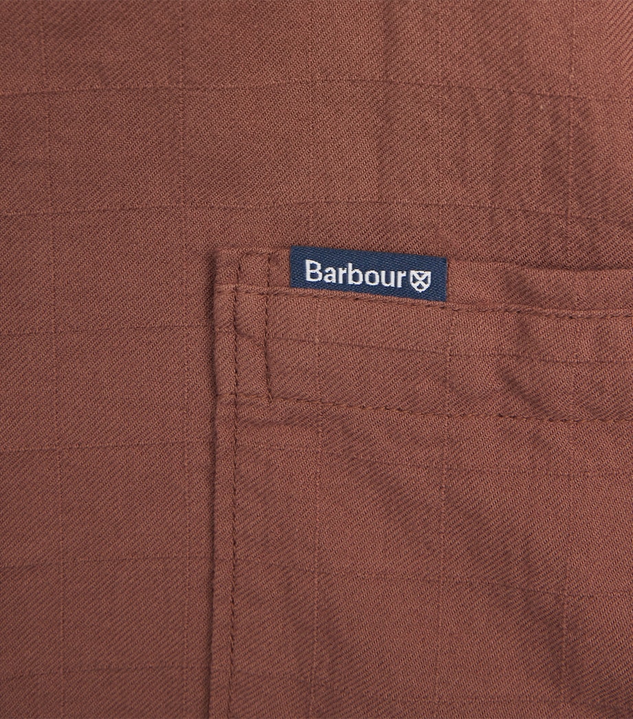 Barbour Mens Cotton Ripstop Kingswood Shirt Burnt Pepper Image 6