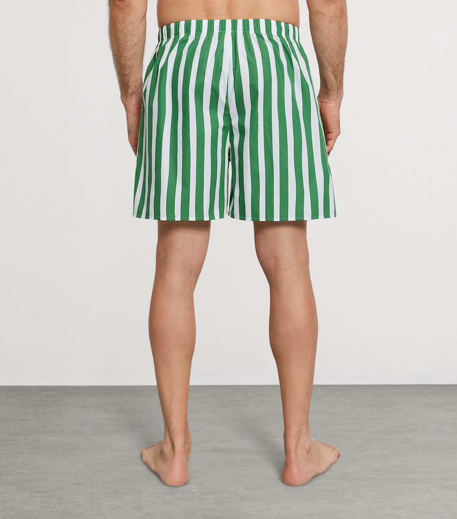 Hanro Womens Cotton Stripe Shorts Souvenir Stripes Image 3