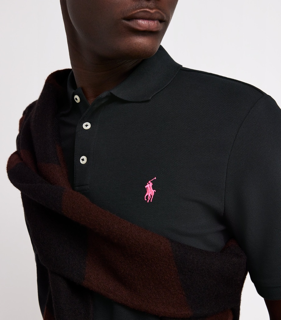 Stretch-Cotton Pink Pony Polo Shirt POLO BLACK Image 6