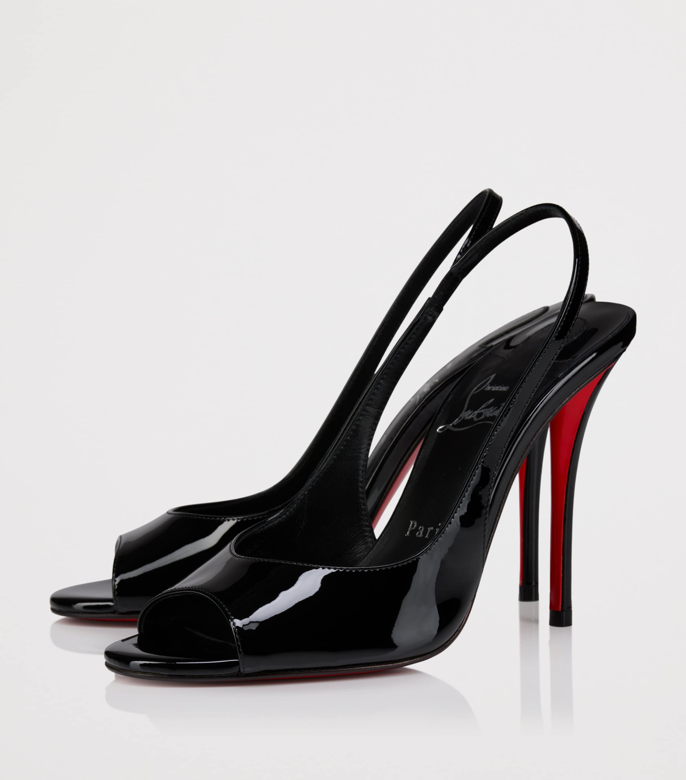 Christian Louboutin サンダル ハイヒール スピカ クラブ Christian Louboutin Black Sofia Z Patent Leather Slingback Sandals