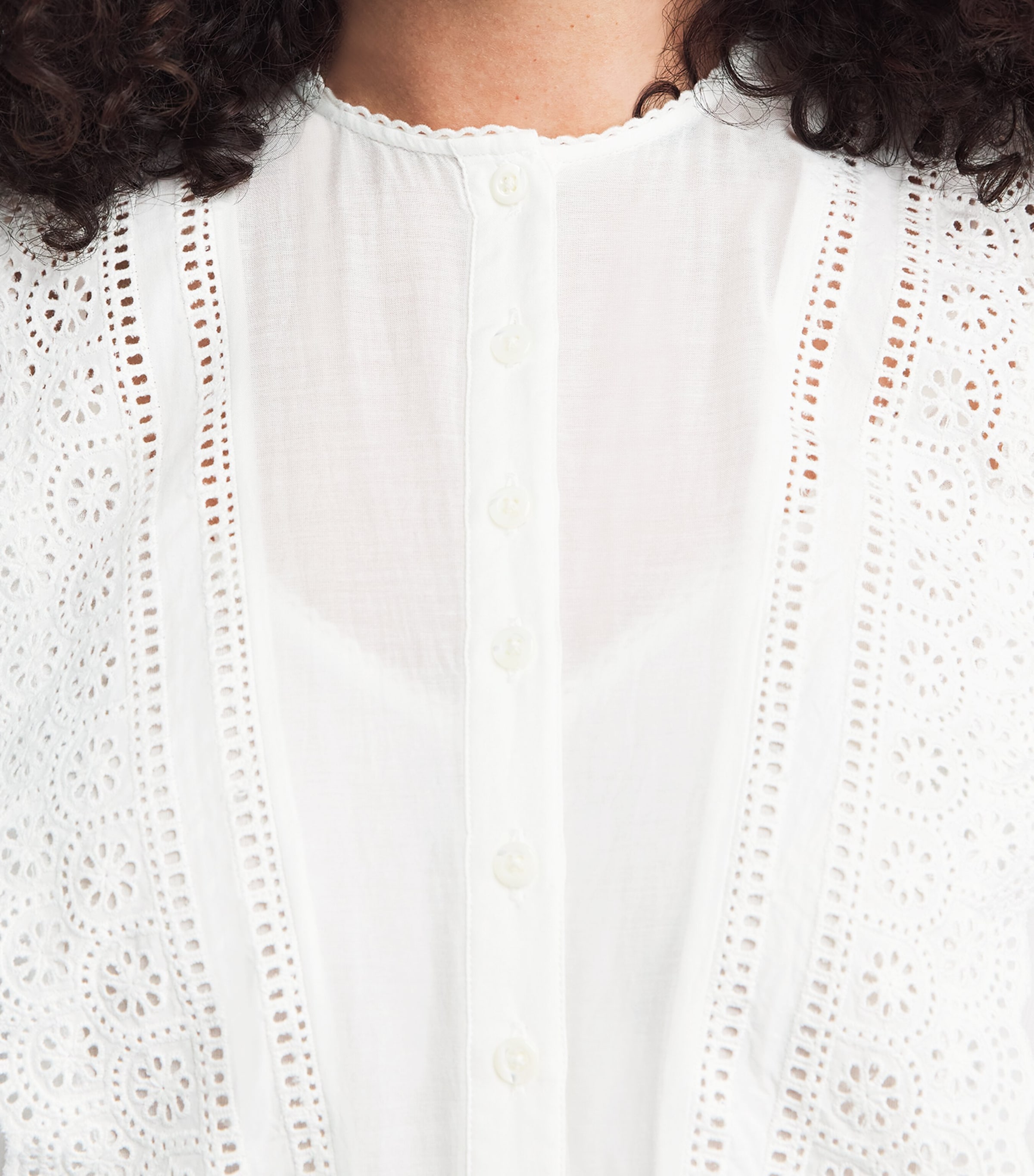 Veronica Beard Womens Maguerite Eyelet Mini Dress White Image 3