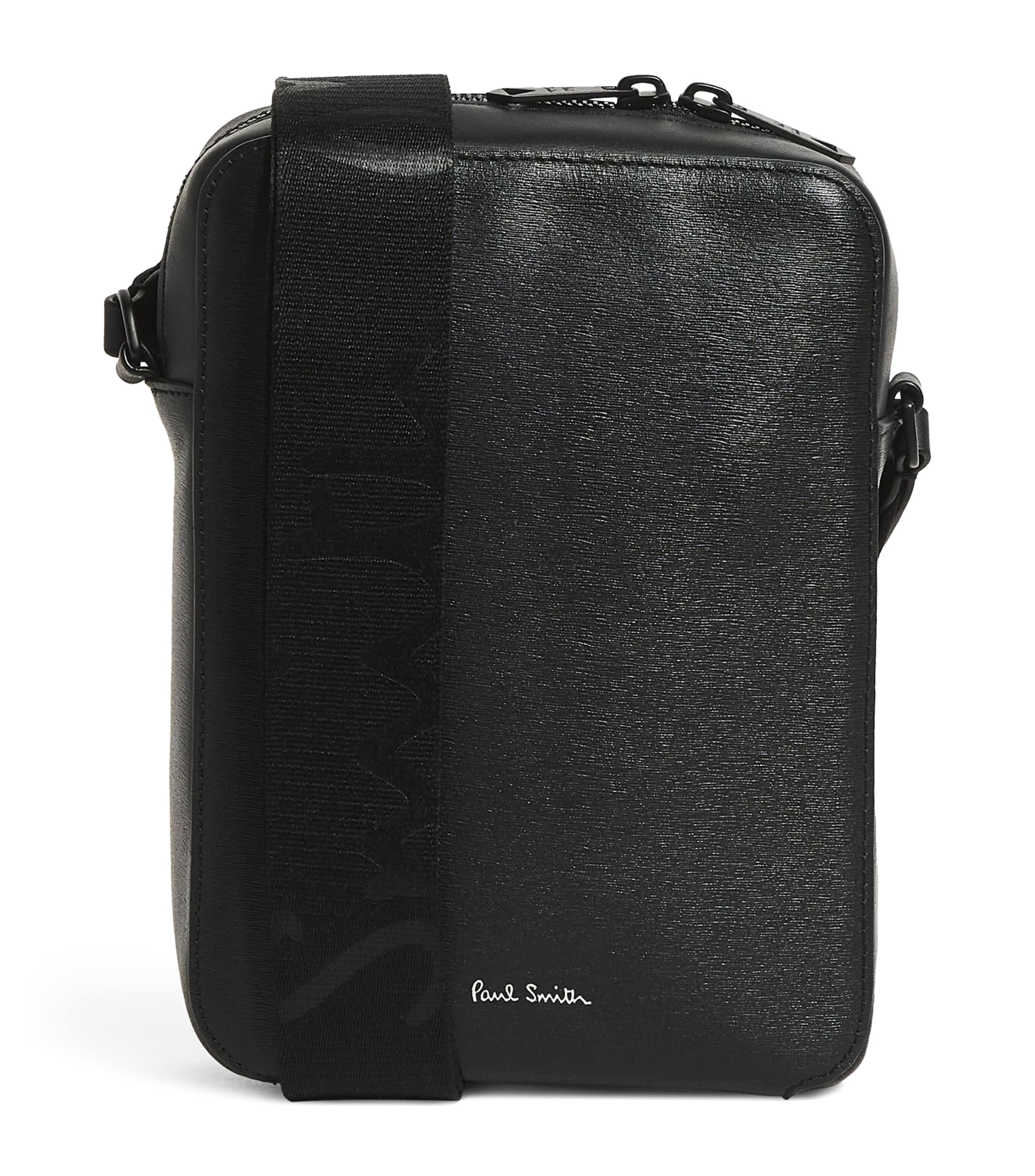 Paul Smith Leather Flight Cross-body Bag In Black