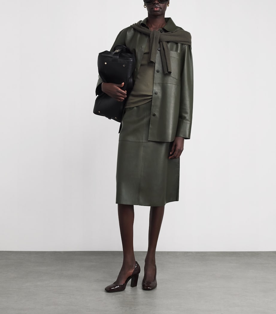 Leather Overshirt PALM LEAF Image 2