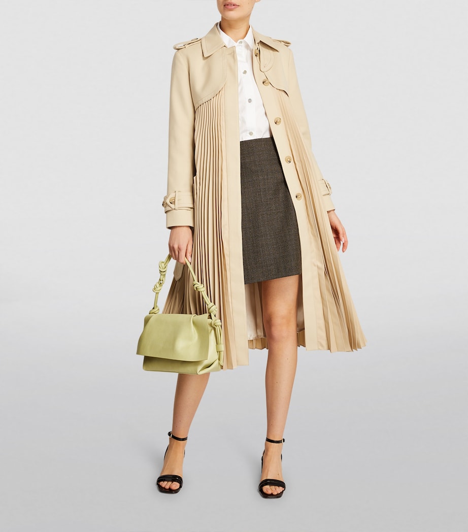 Pleated Trench Coat BEIGE Image 3