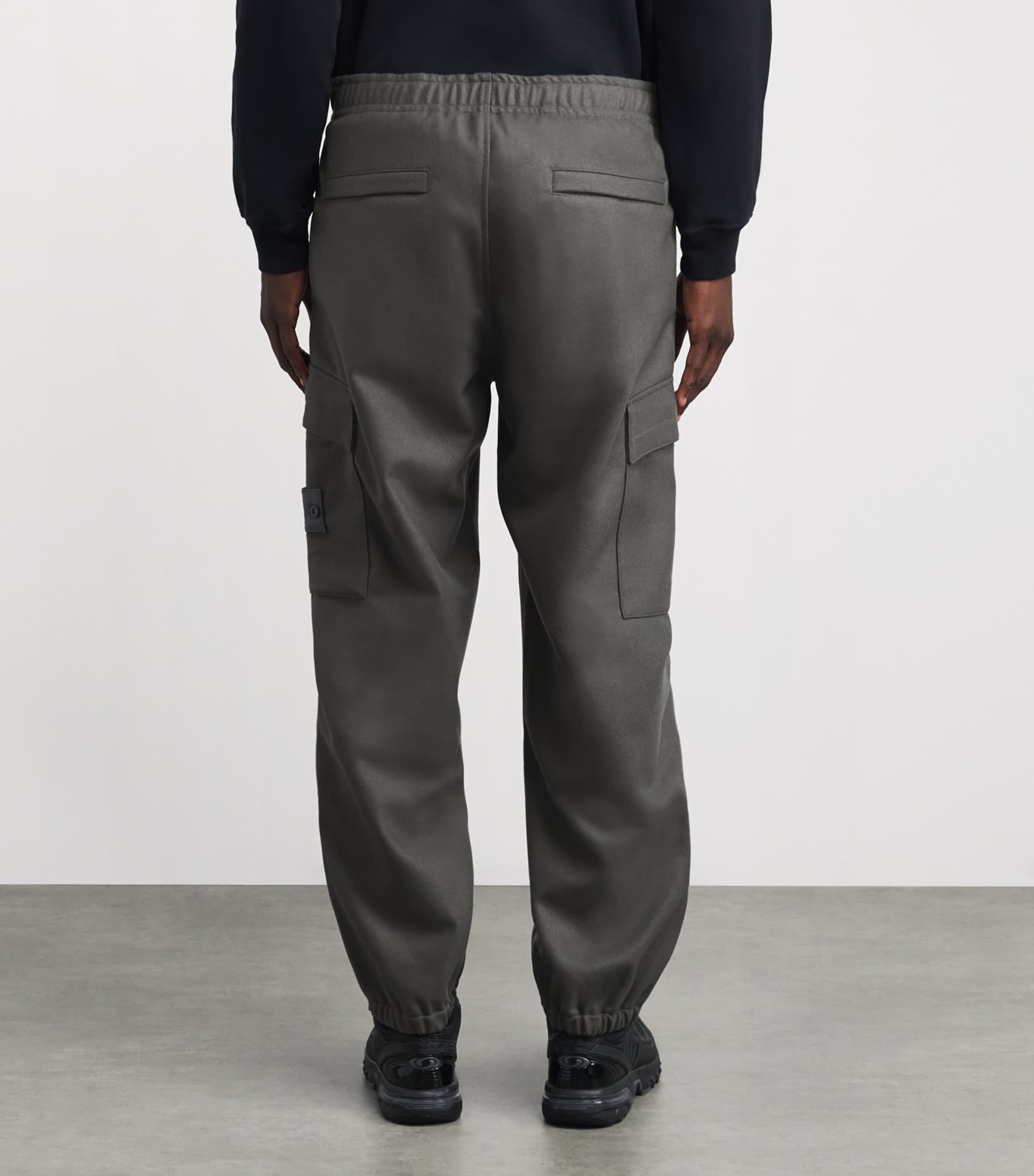 GHOST PIECE Wool-Blend Cargo Trousers V0067 Image 4