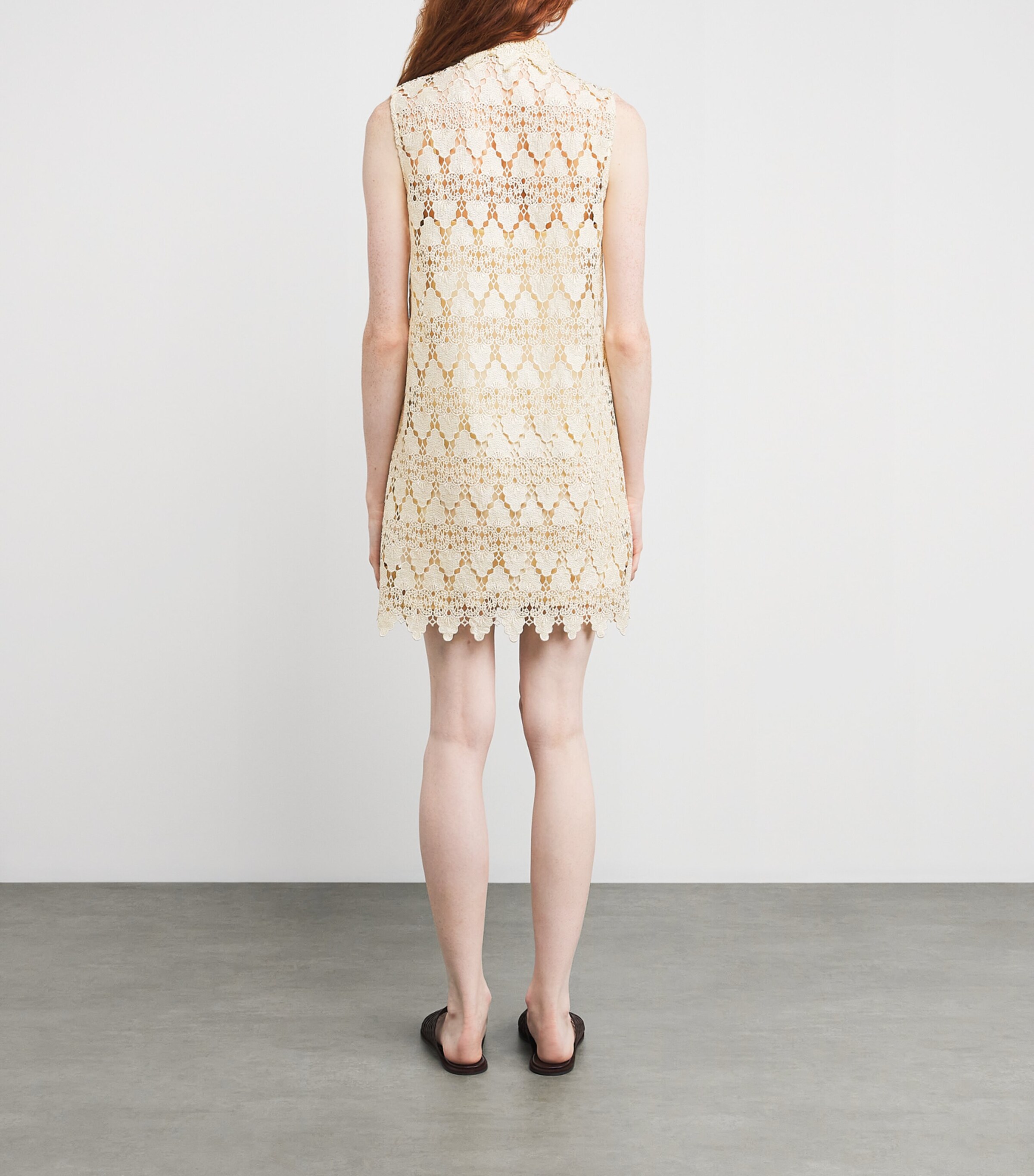 FRAME Ivory Lace The Deco Mini Dress | Harrods US FRAME Ivory Lace The Deco Mini Dress | Harrods US