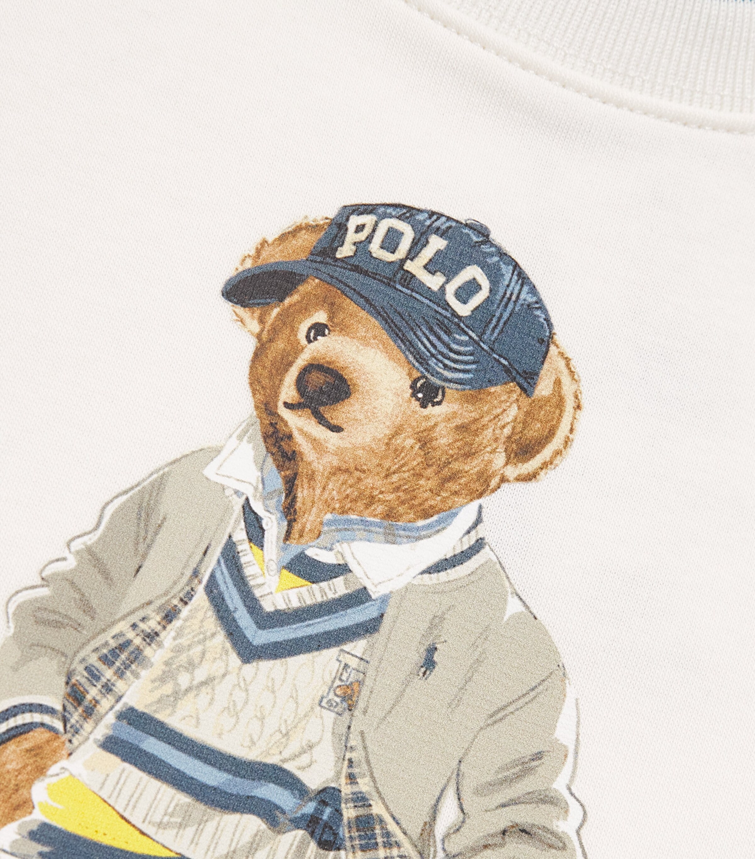 Cotton-Blend Polo Bear Sweatshirt (2-7 Years) PF25 NEVIS BEAR Image 4