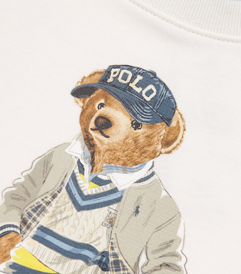 Cotton-Blend Polo Bear Sweatshirt (2-7 Years) PF25 NEVIS BEAR Image 4