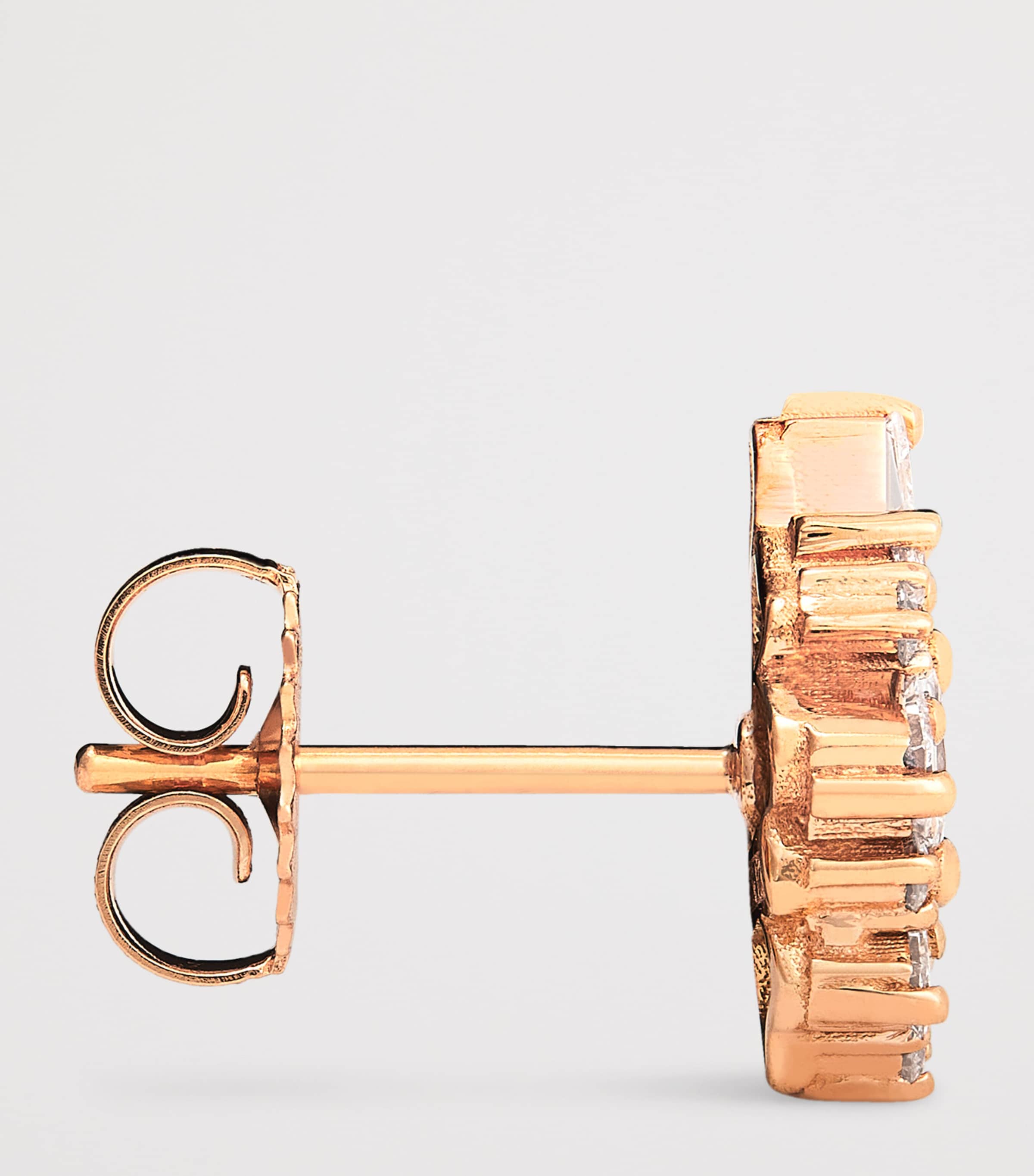 Rose Gold and Diamond La Fantasie Stud Earrings 18K RG/WD Image 4