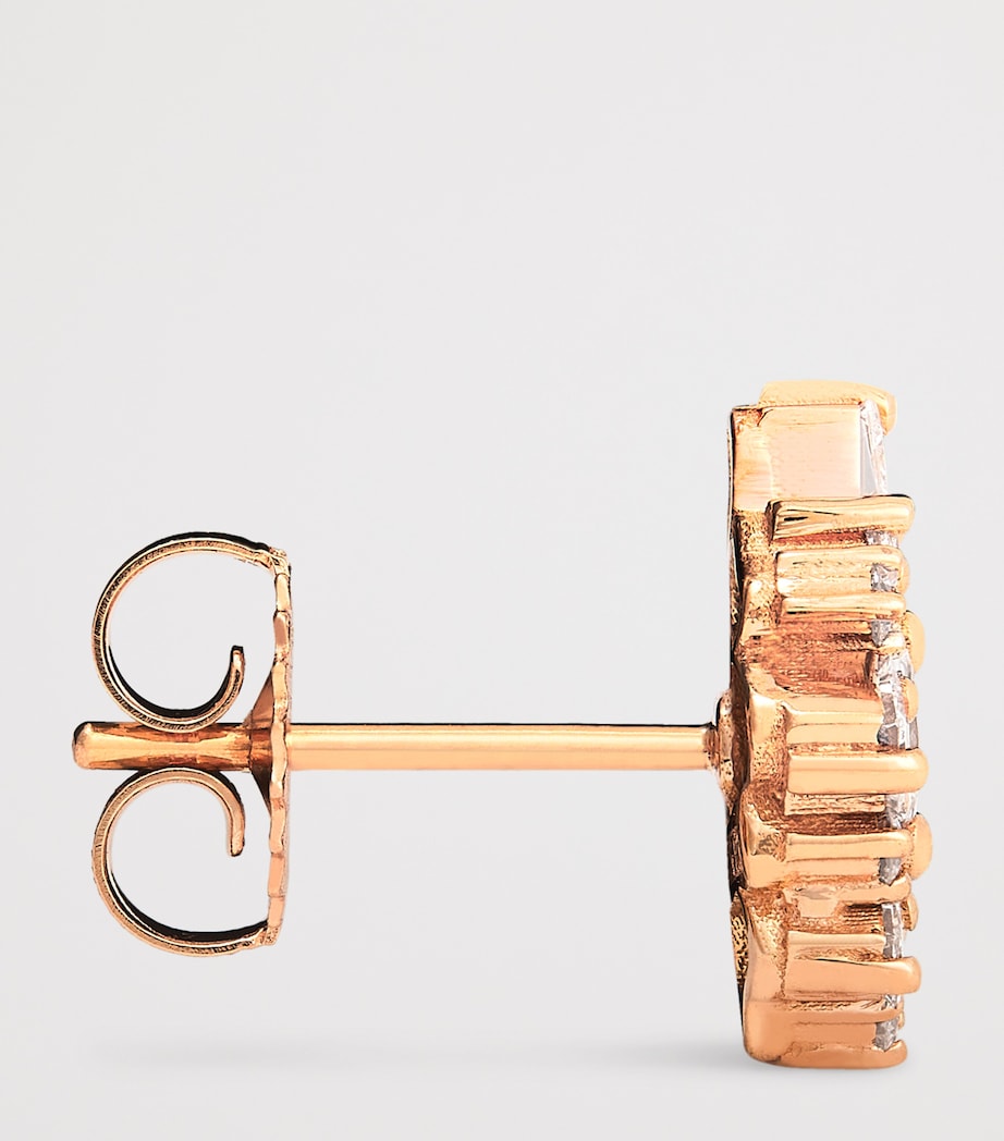 Rose Gold and Diamond La Fantasie Stud Earrings 18K RG/WD Image 4