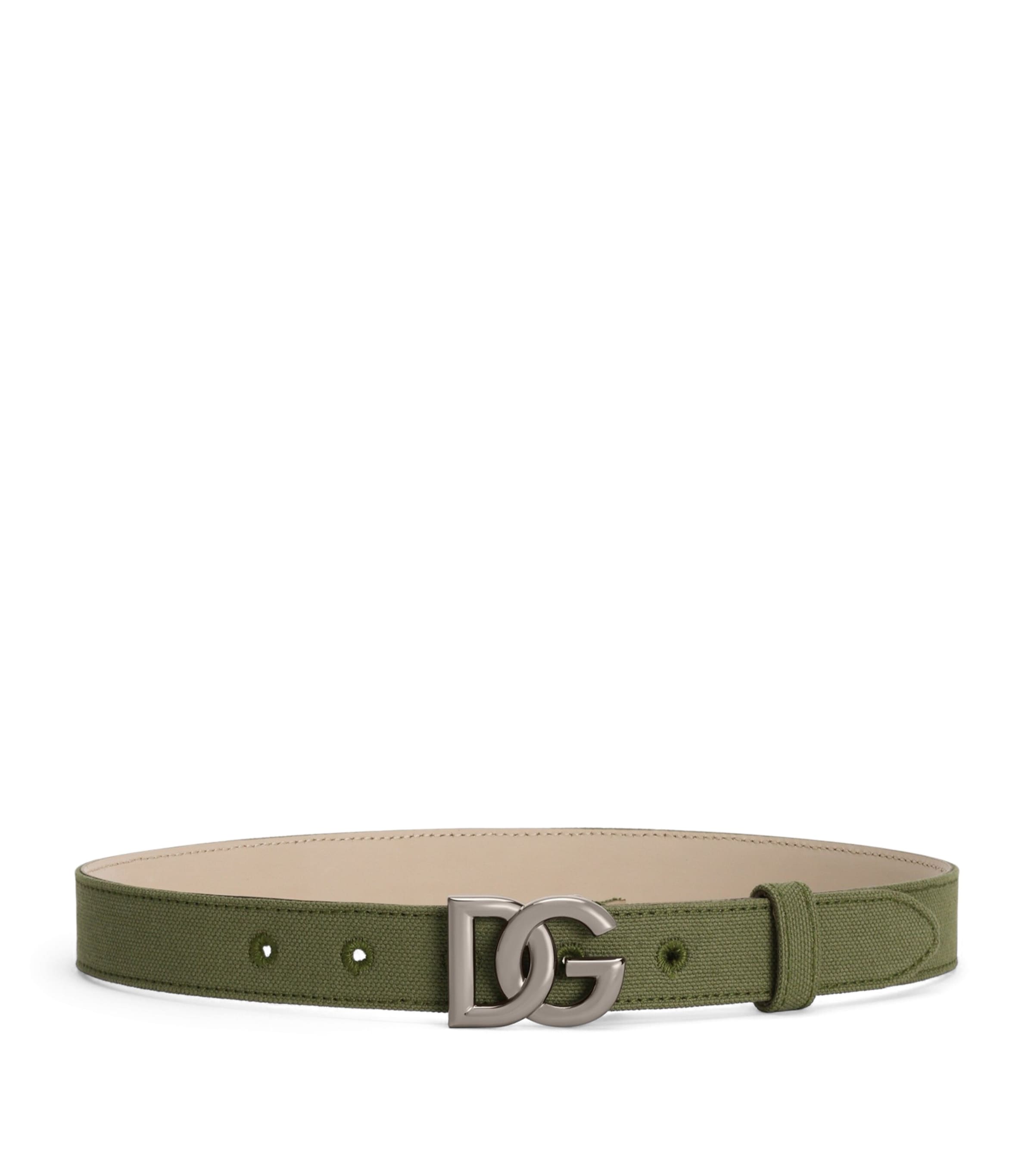 Dolce&Gabbana Kids Canvas Belt Green/green Image 1