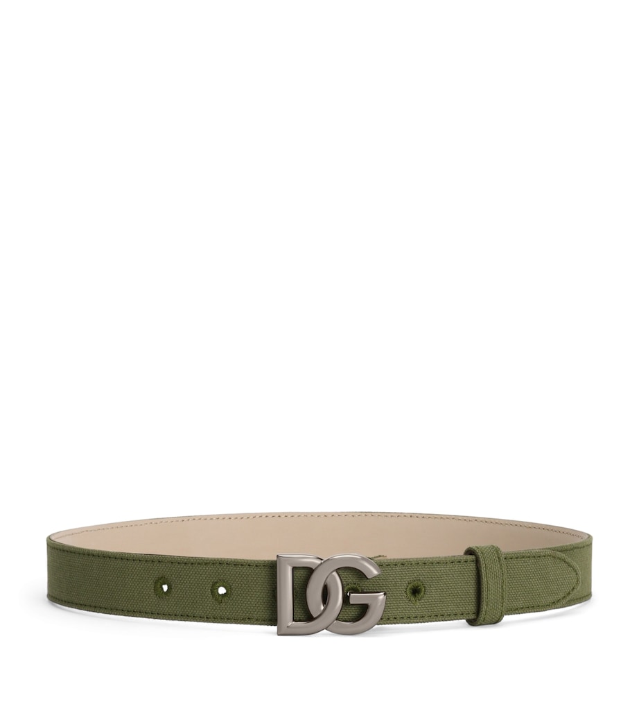 Dolce&Gabbana Kids Canvas Belt Green/green Image 1