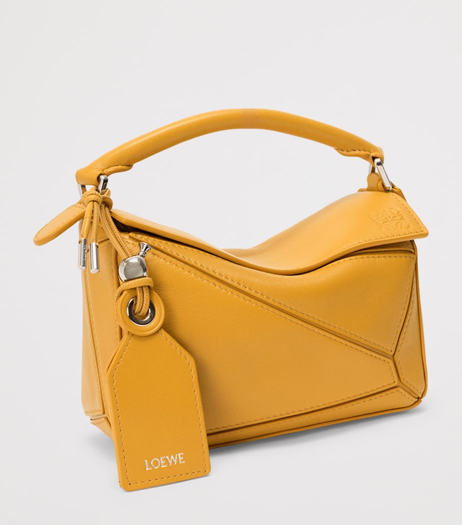 LOEWE x Paula's Ibiza Mini Lambskin Puzzle Top-Handle Bag Mustard Image 2