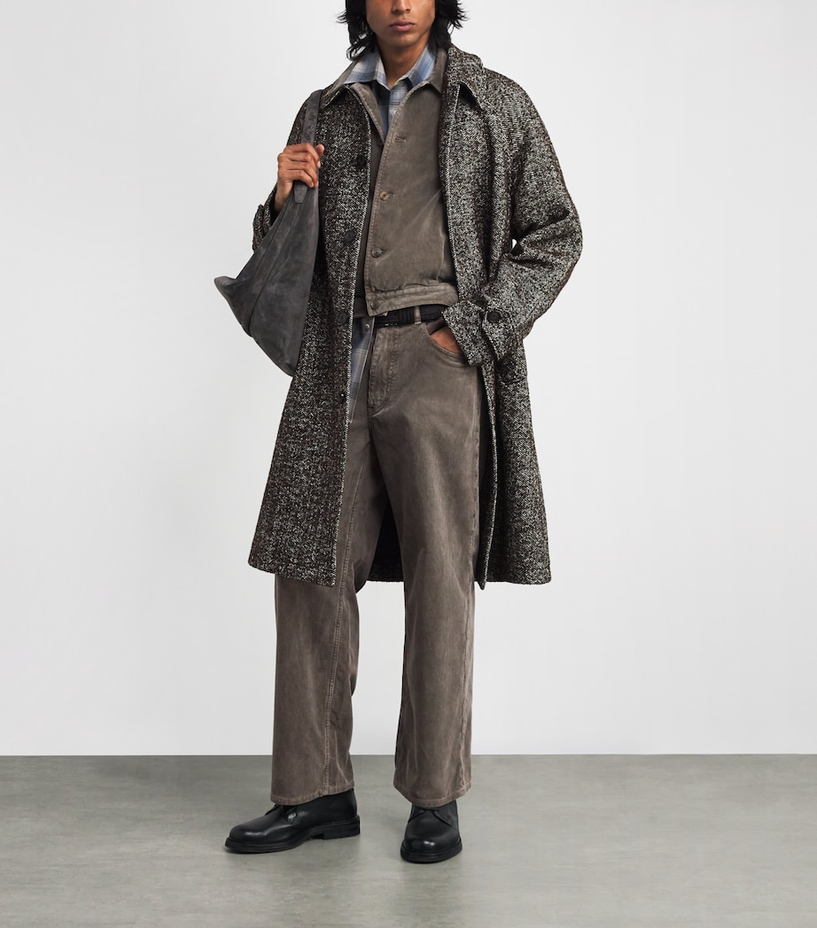 Corduroy Wide-Leg Jeans OLIVE BROWN Image 2