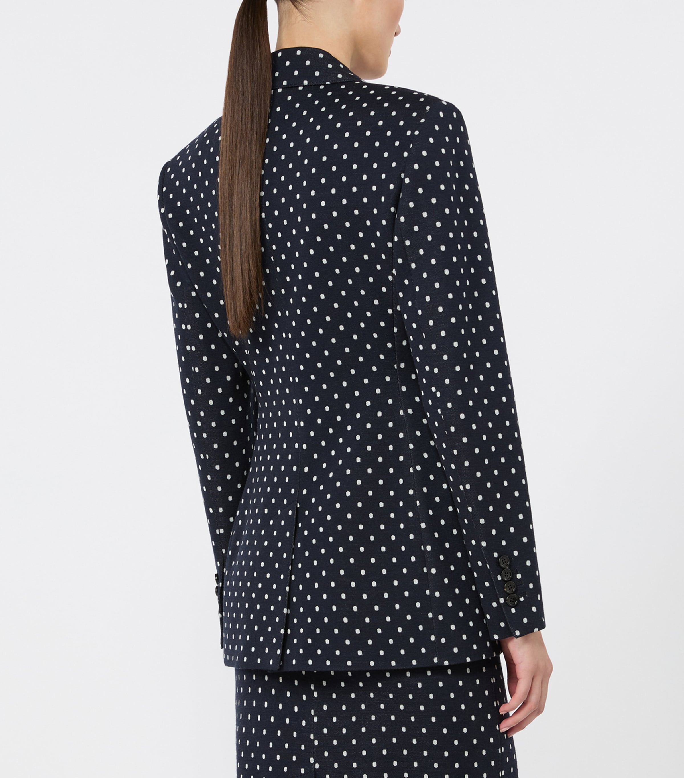 Max Mara Womens Polka Dot Blazer Ultramarine Image 4