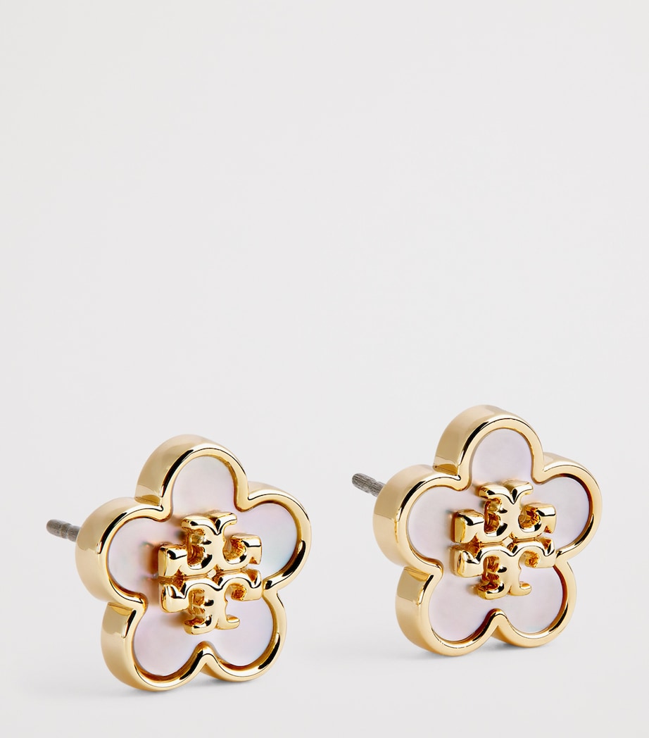 Kira Flower Stud Earrings 700 TORY GOLDMOFPERL Image 3